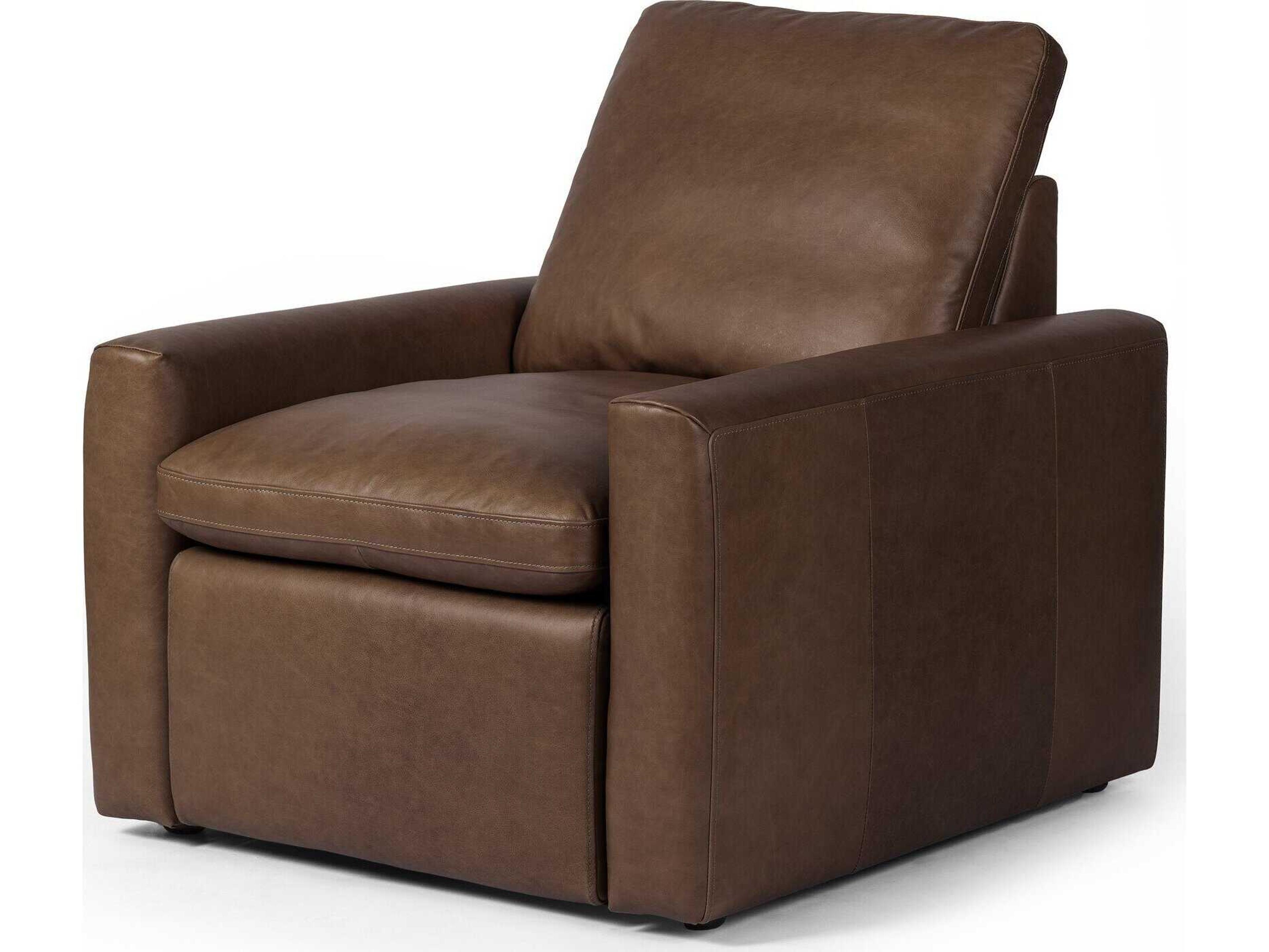 Four Hands Norwood Tillery Sonoma Coco Leather Power Recliner Accent Chair