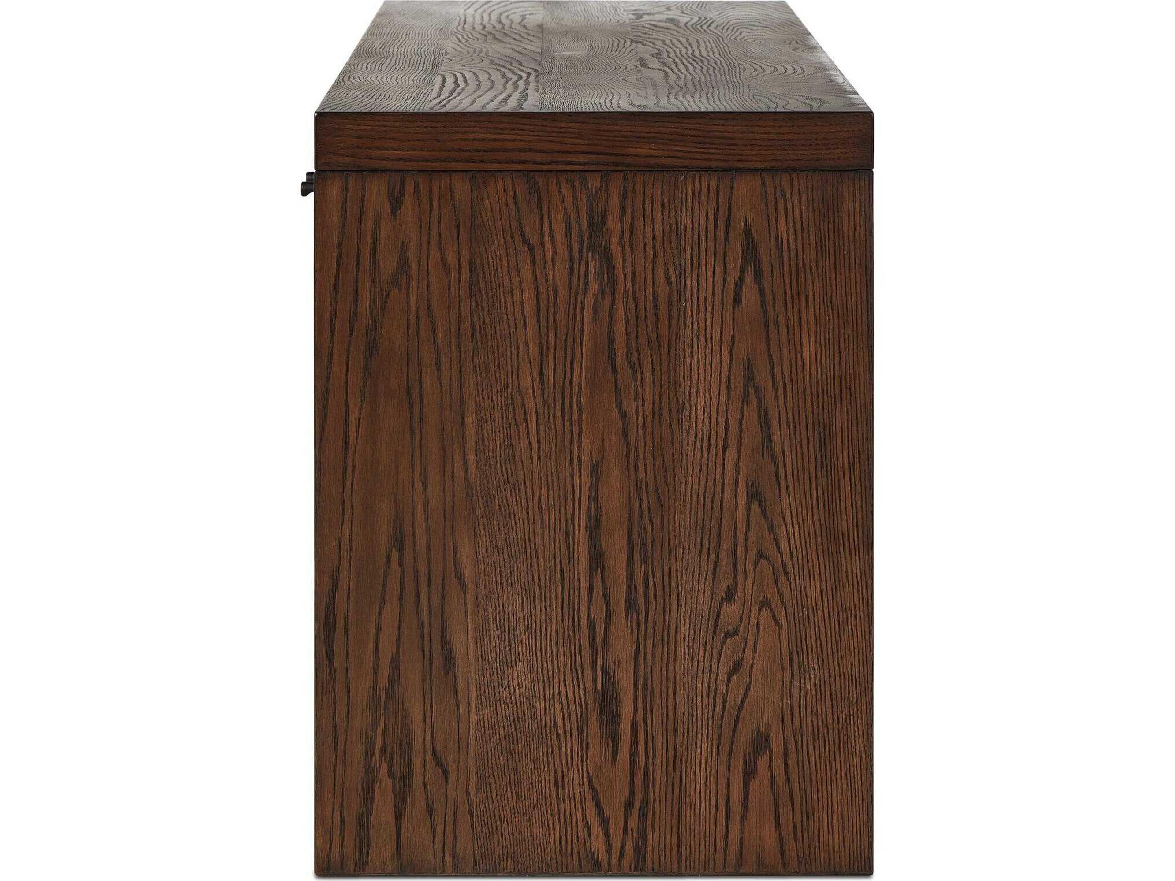 Four Hands Hamilton 78" Oak Wood Umber Veneer Media Console