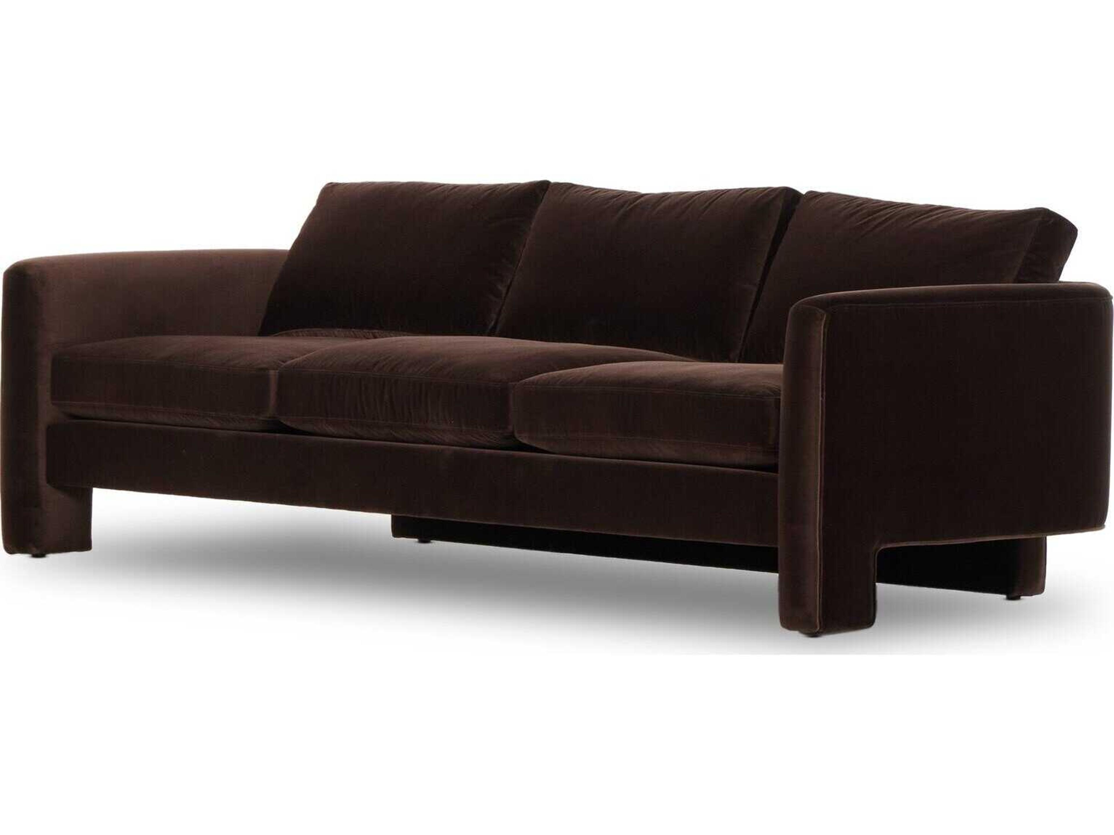 Four Hands Grayson Katya Surrey Cocoa Brown Upholstered Sofa