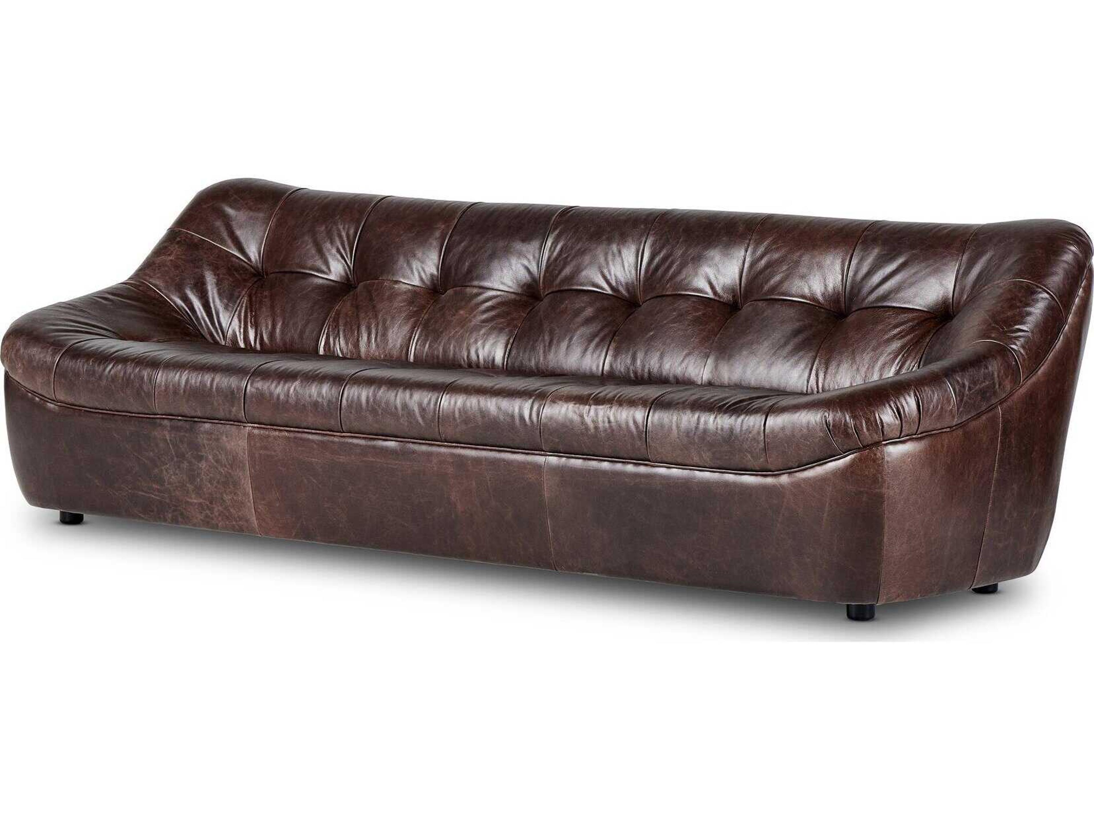 Kensington Farley Conroe Cigar Brown Leather Sofa