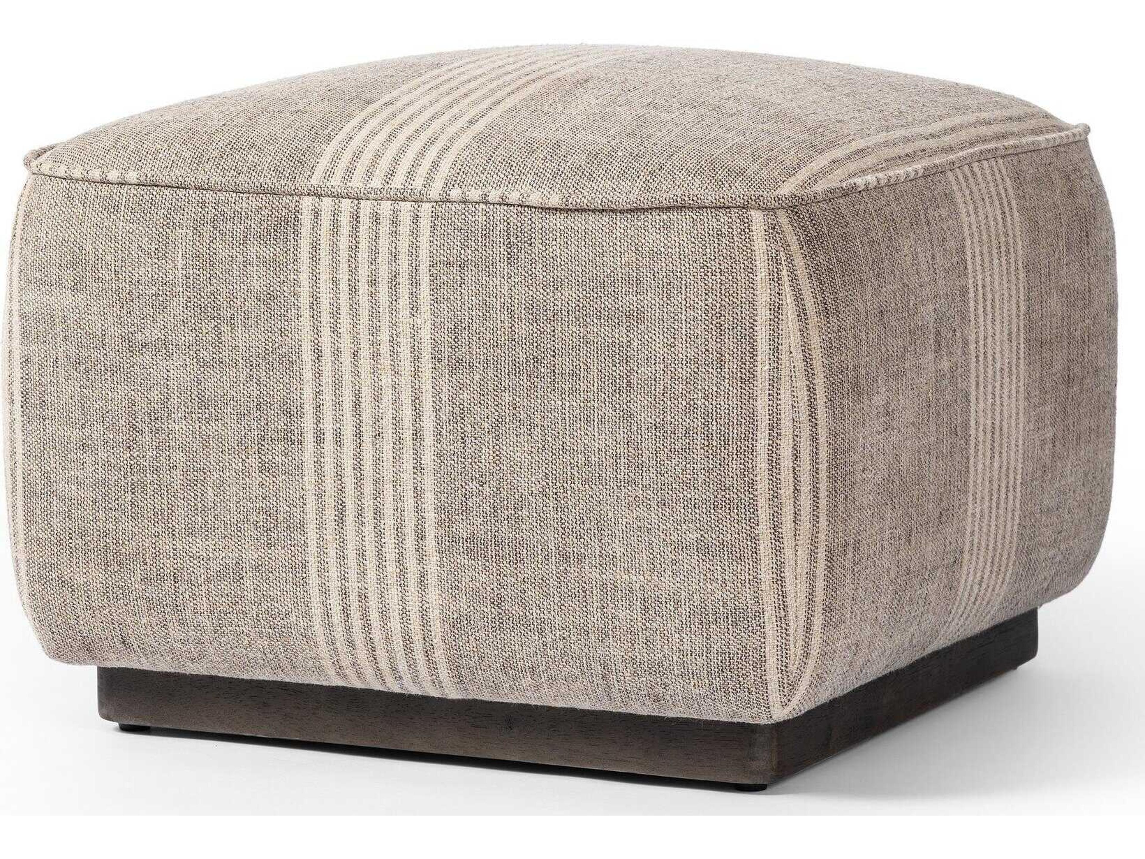 Four Hands Westgate Sinclair Manchester Flint Upholstered Square Ottoman