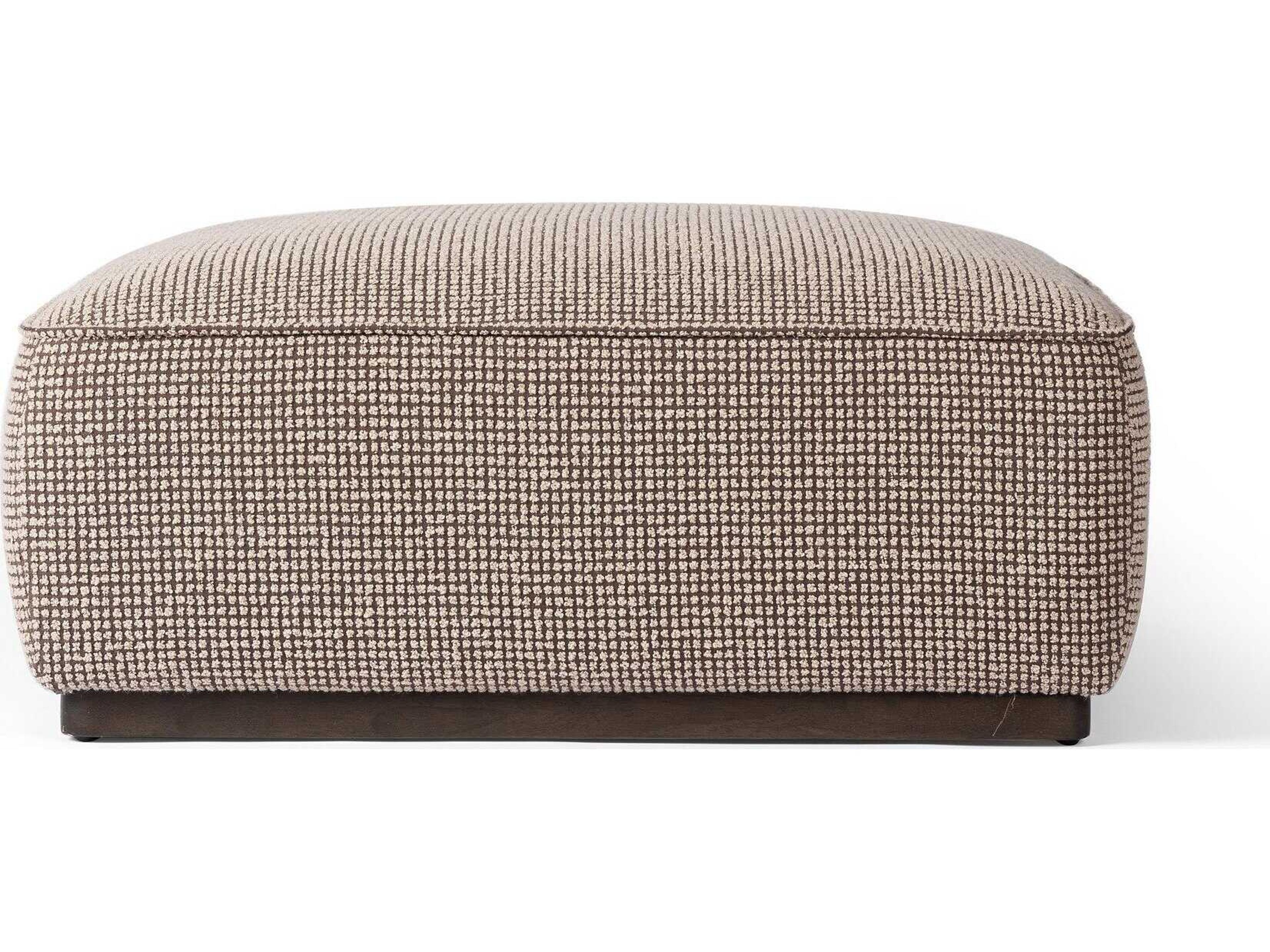 Luxecor Globetrotter Sinclair Barrow Taupe Upholstered Square Ottoman