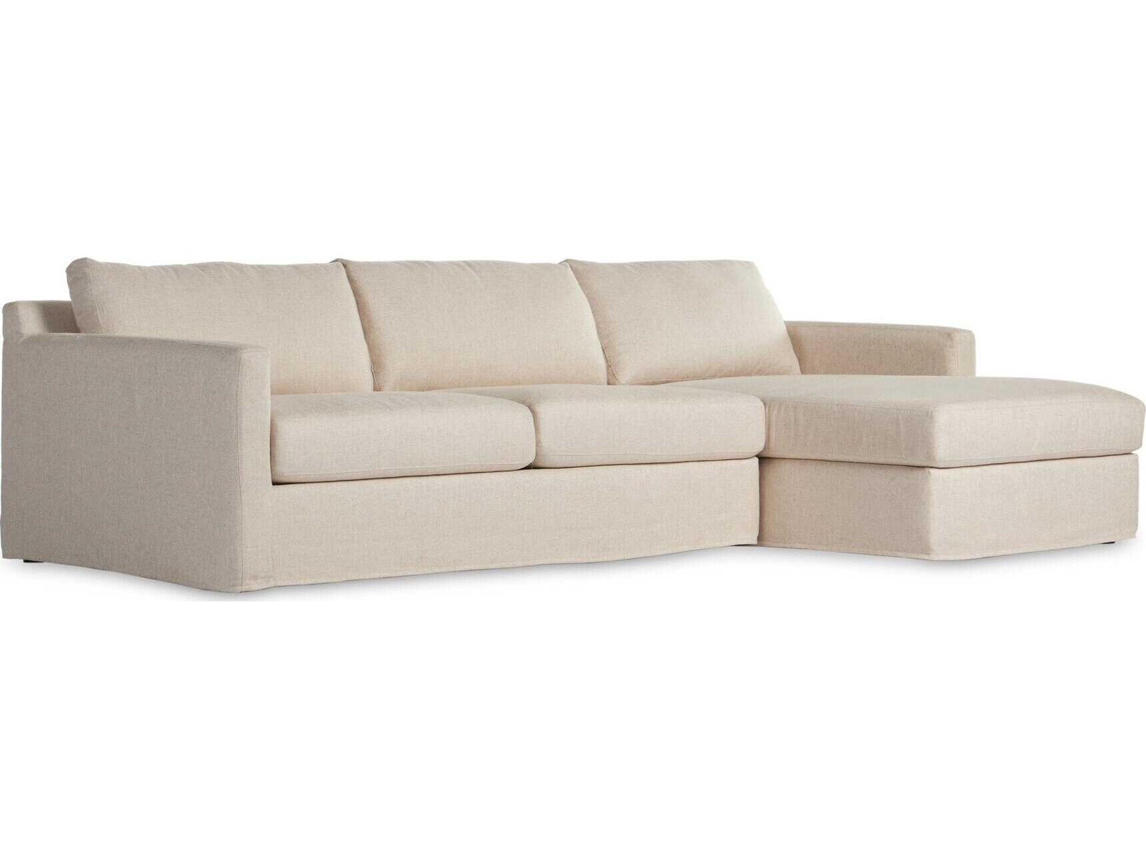 Four Hands Helm Hampton 2 - Piece Beige Upholstered Sectional Sofa with RAF Chaise