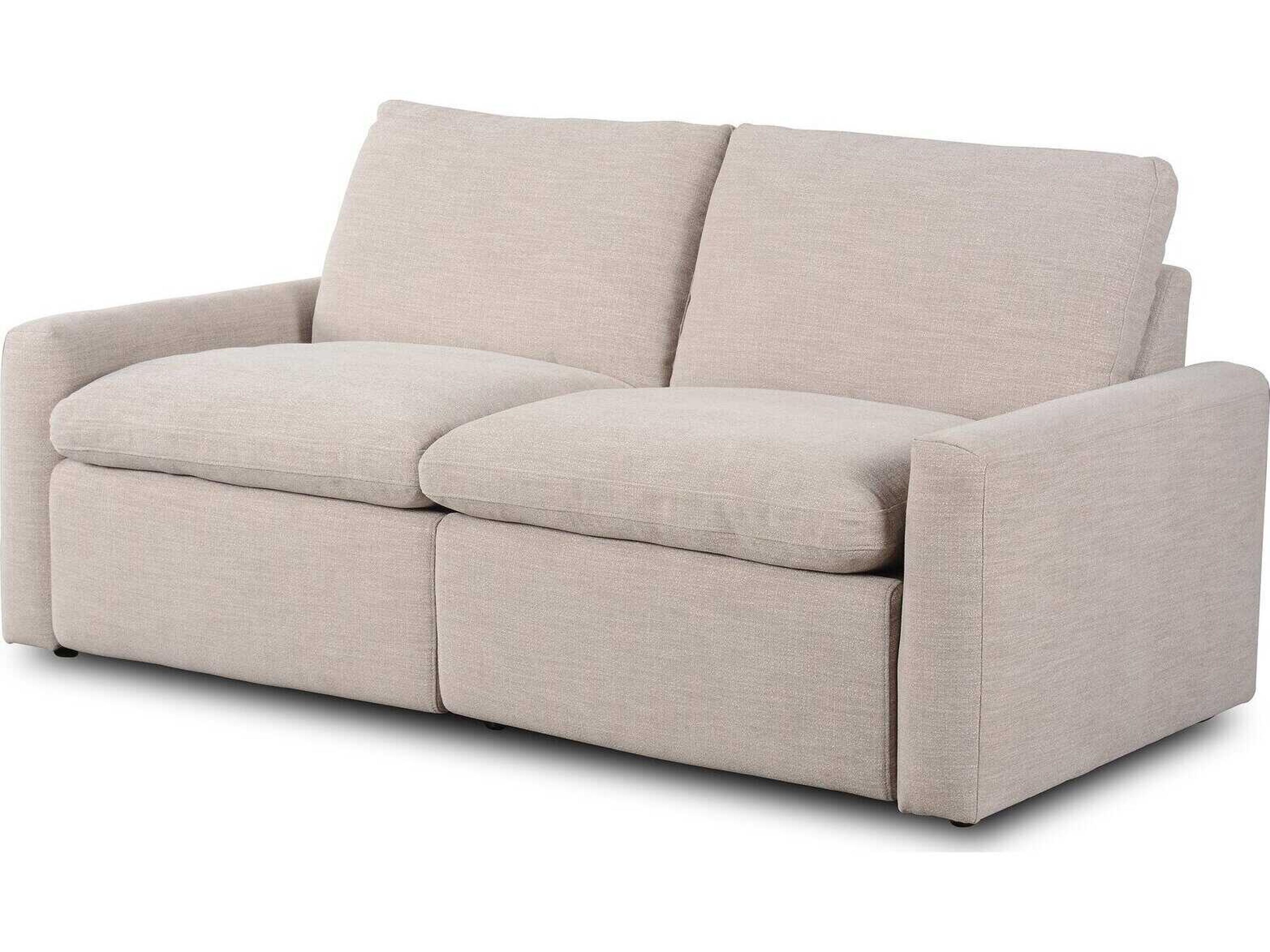 Four Hands Norwood Laken Stone Beige Upholstered Loveseat