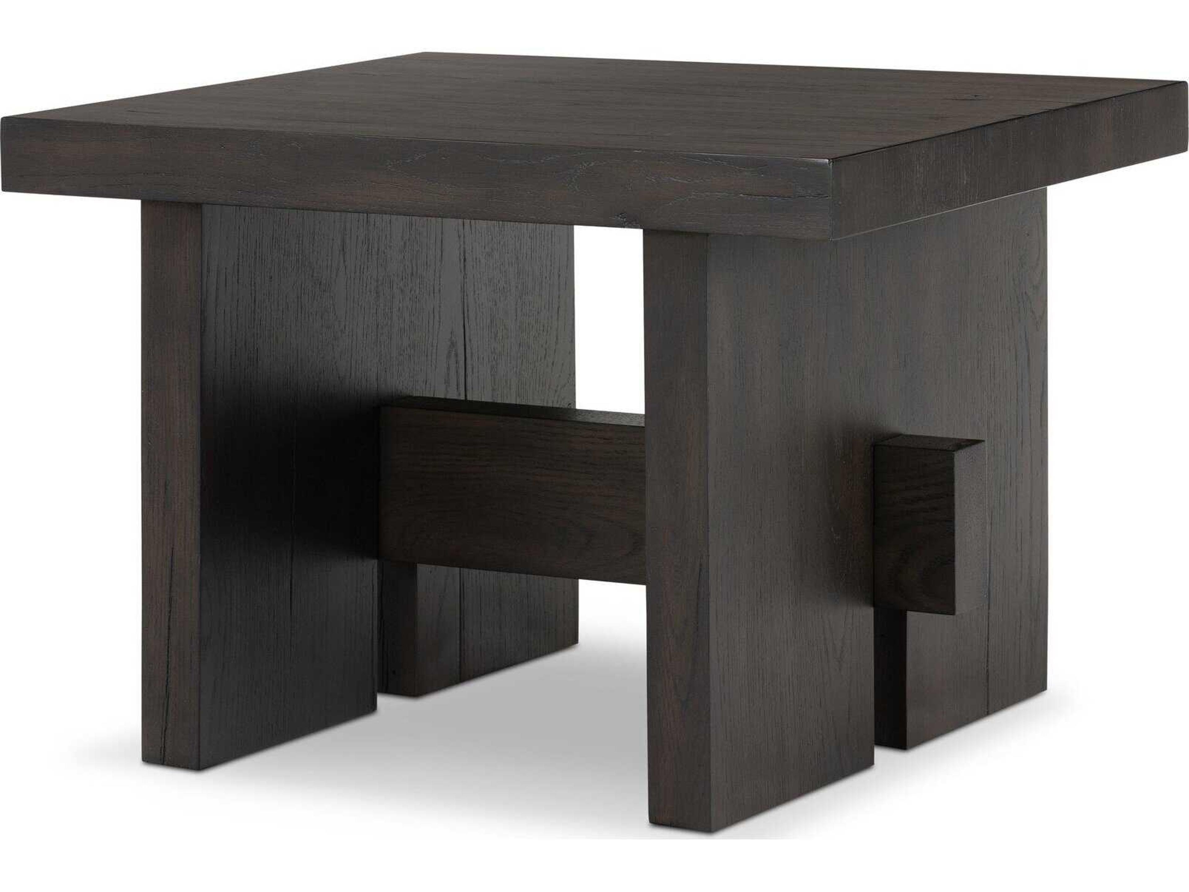 Four Hands Haiden Rectangular Wood Smoked Black Veneer End Table