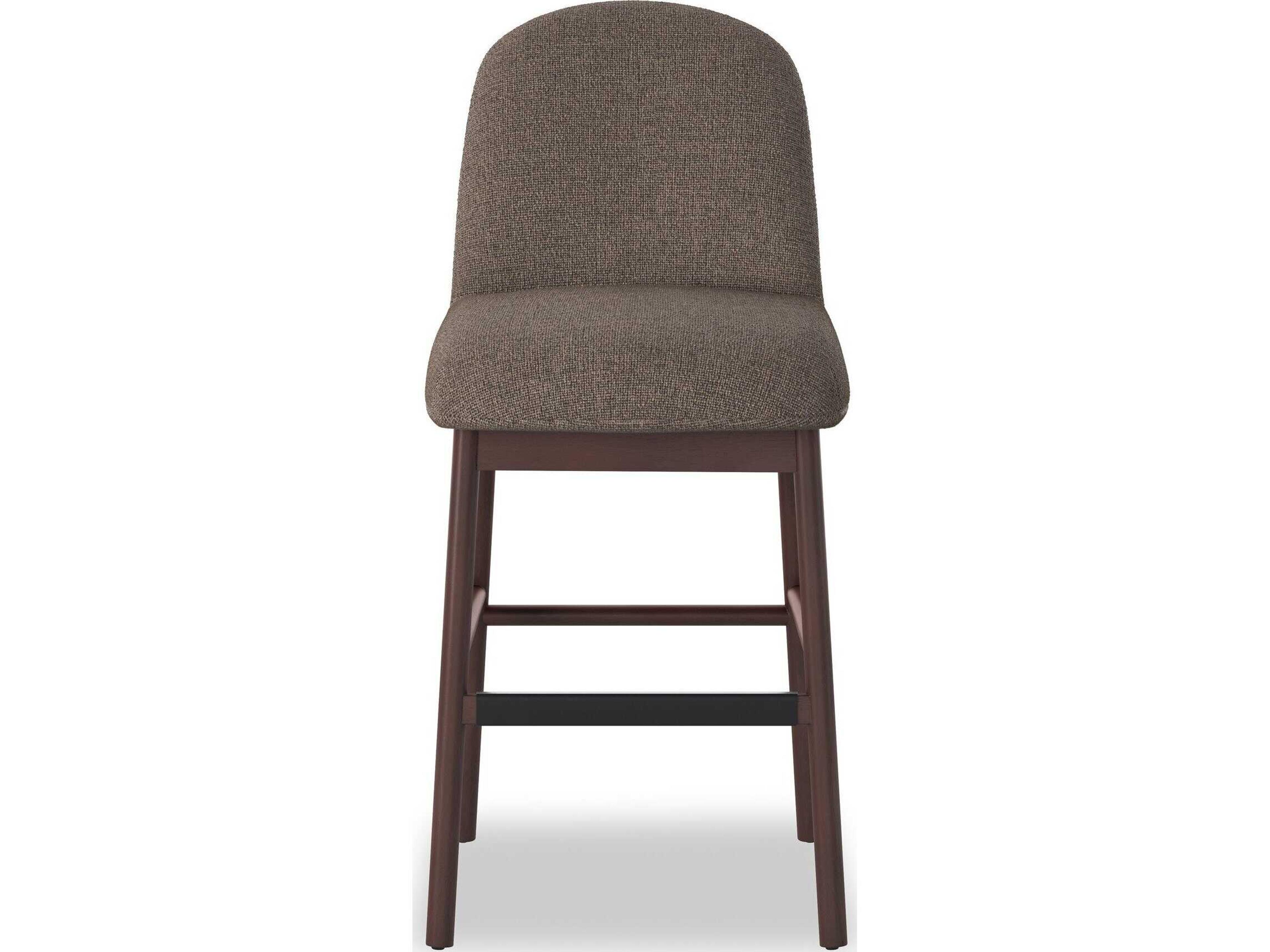 Four Hands Allston Sora Gibson Mink Upholstered Ash Wood Armless Bar Stool