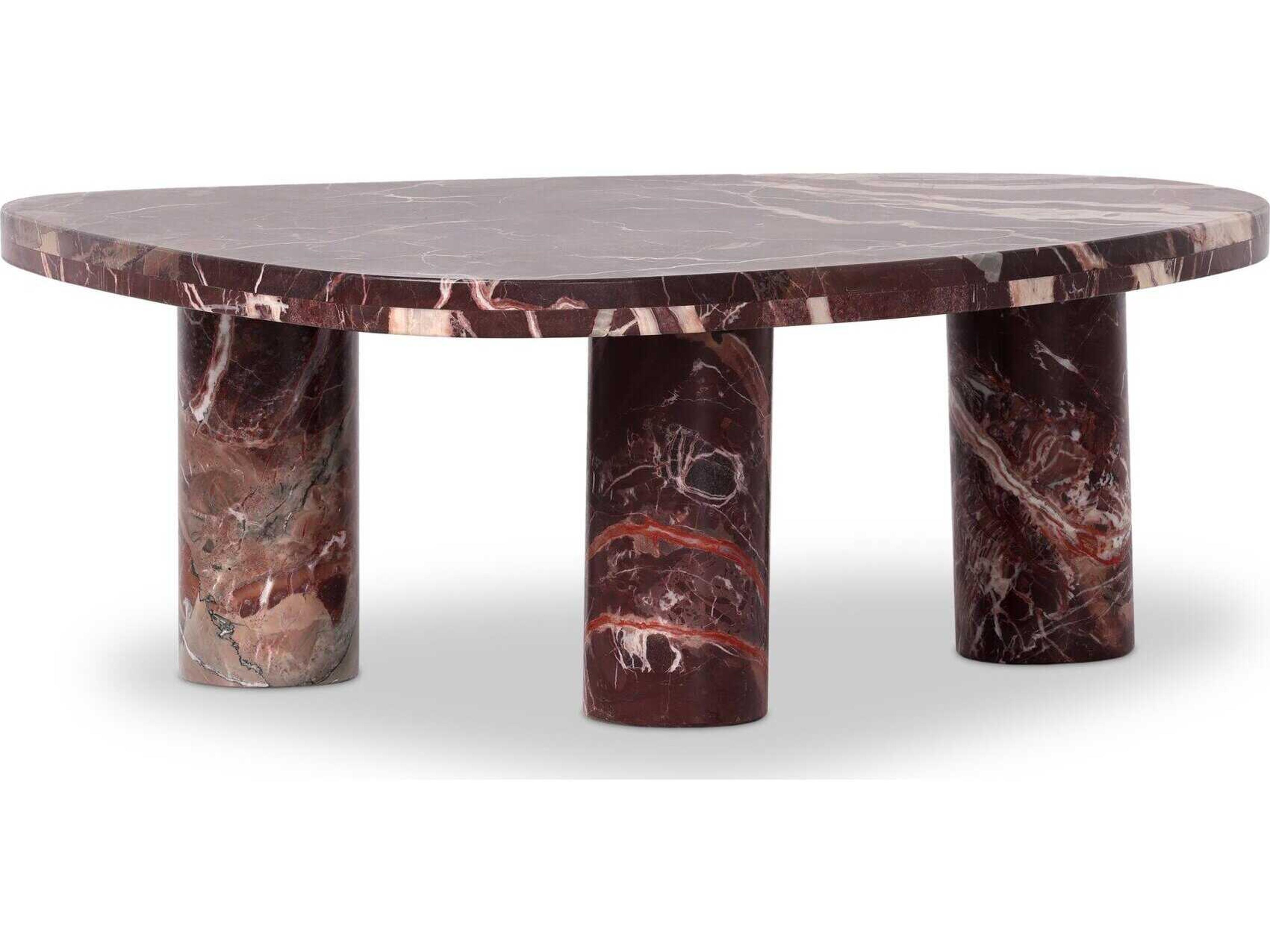 Four Hands Rockwell Zion Merlot Marble Coffee Table