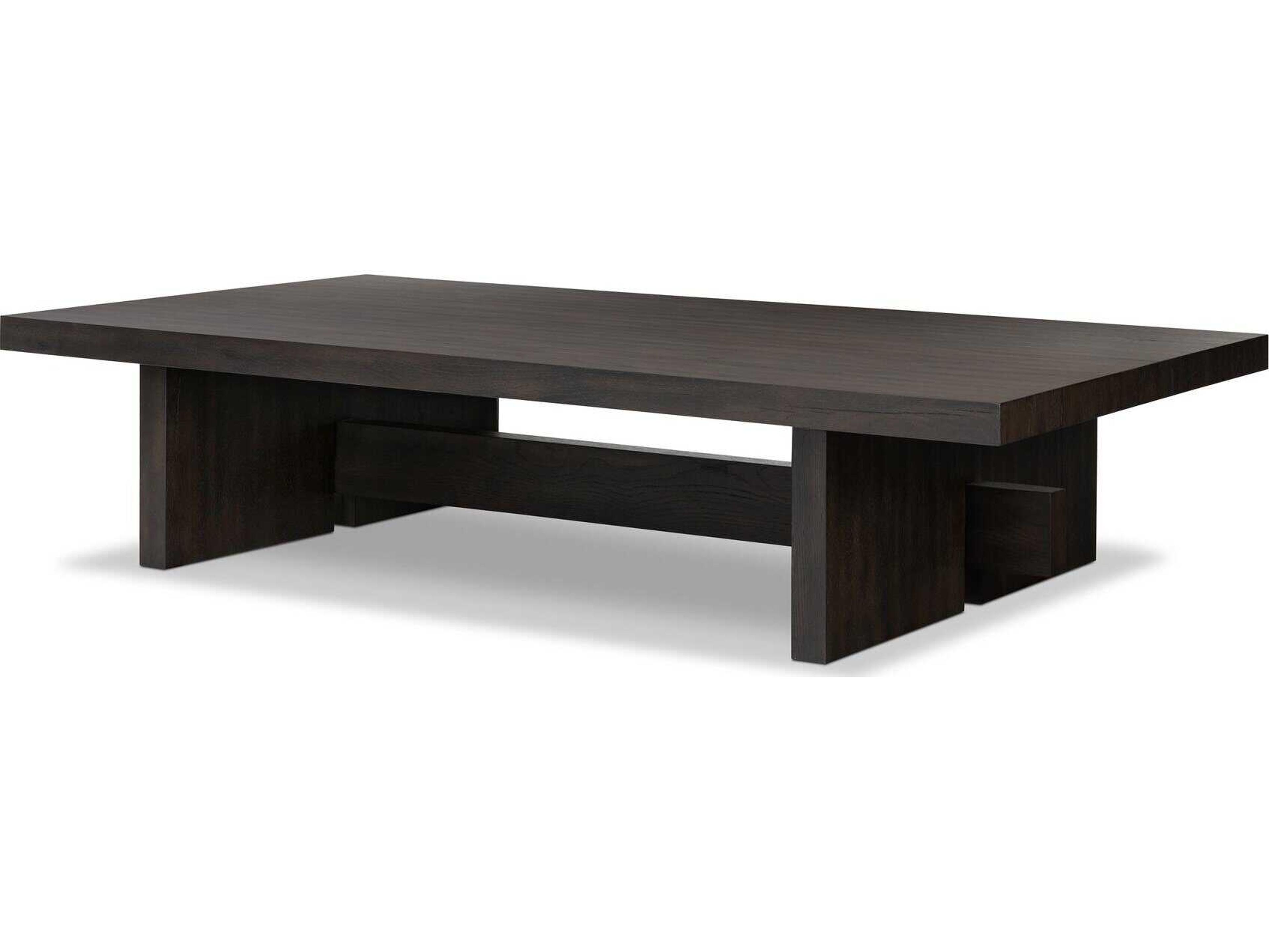Four Hands Haiden Rectangular Wood Smoked Black Veneer Coffee Table