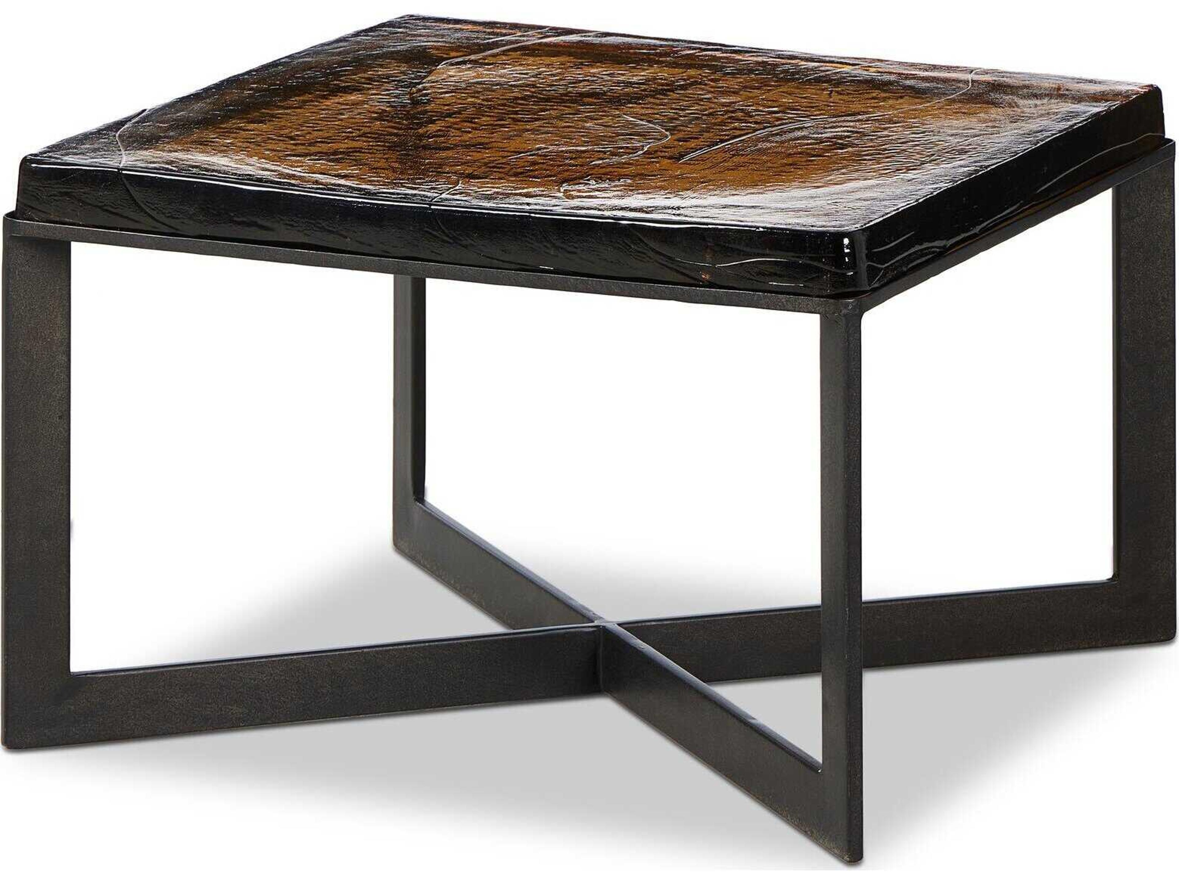 Four Hands Marlow Lennie Amber Cast Glass Cast Glass Bunching Table