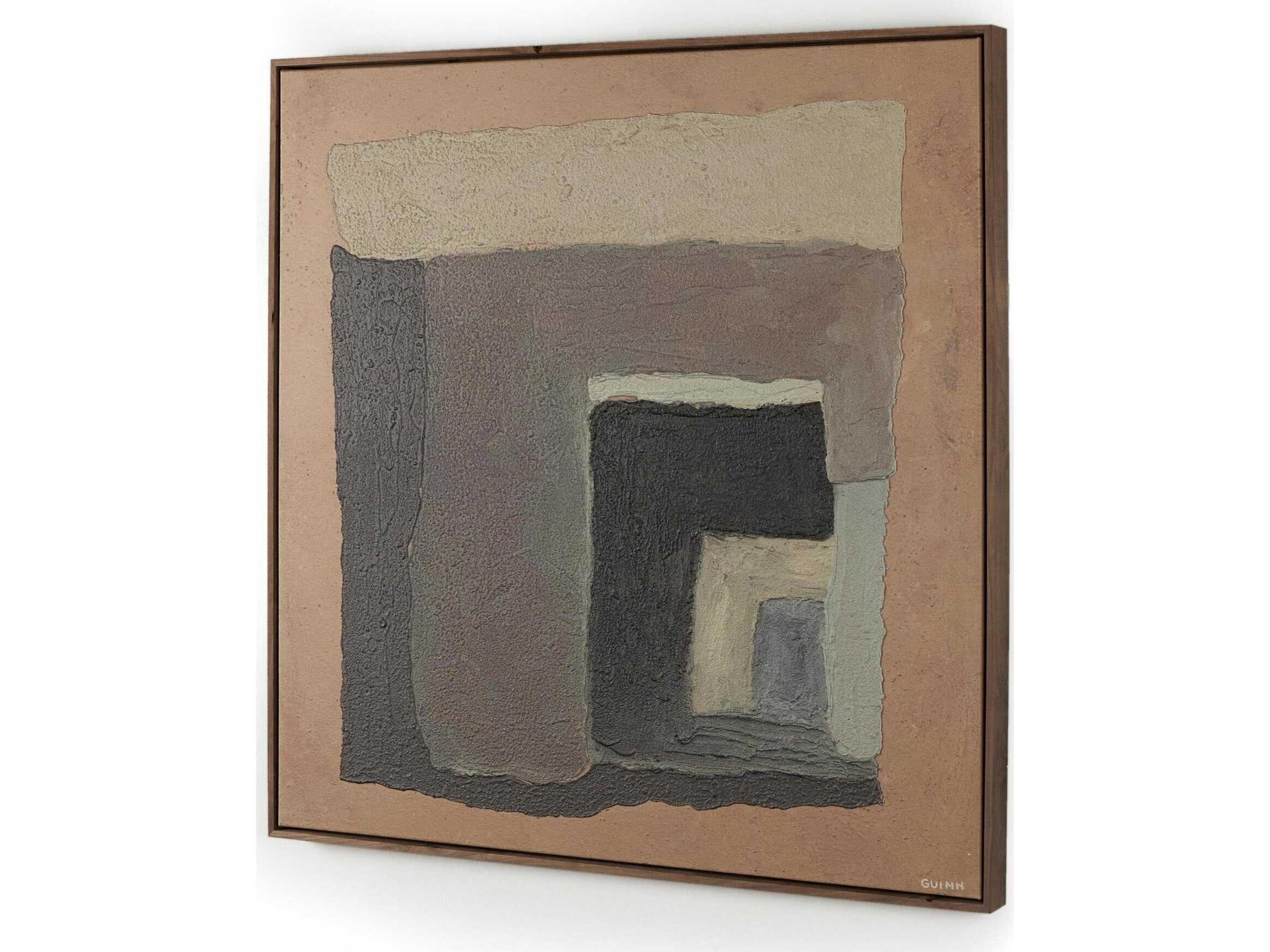 Four Hands Art Studio Landmarks No. 3 by Tyler Guinn Rustic Walnut Floater Canvas Wall Art