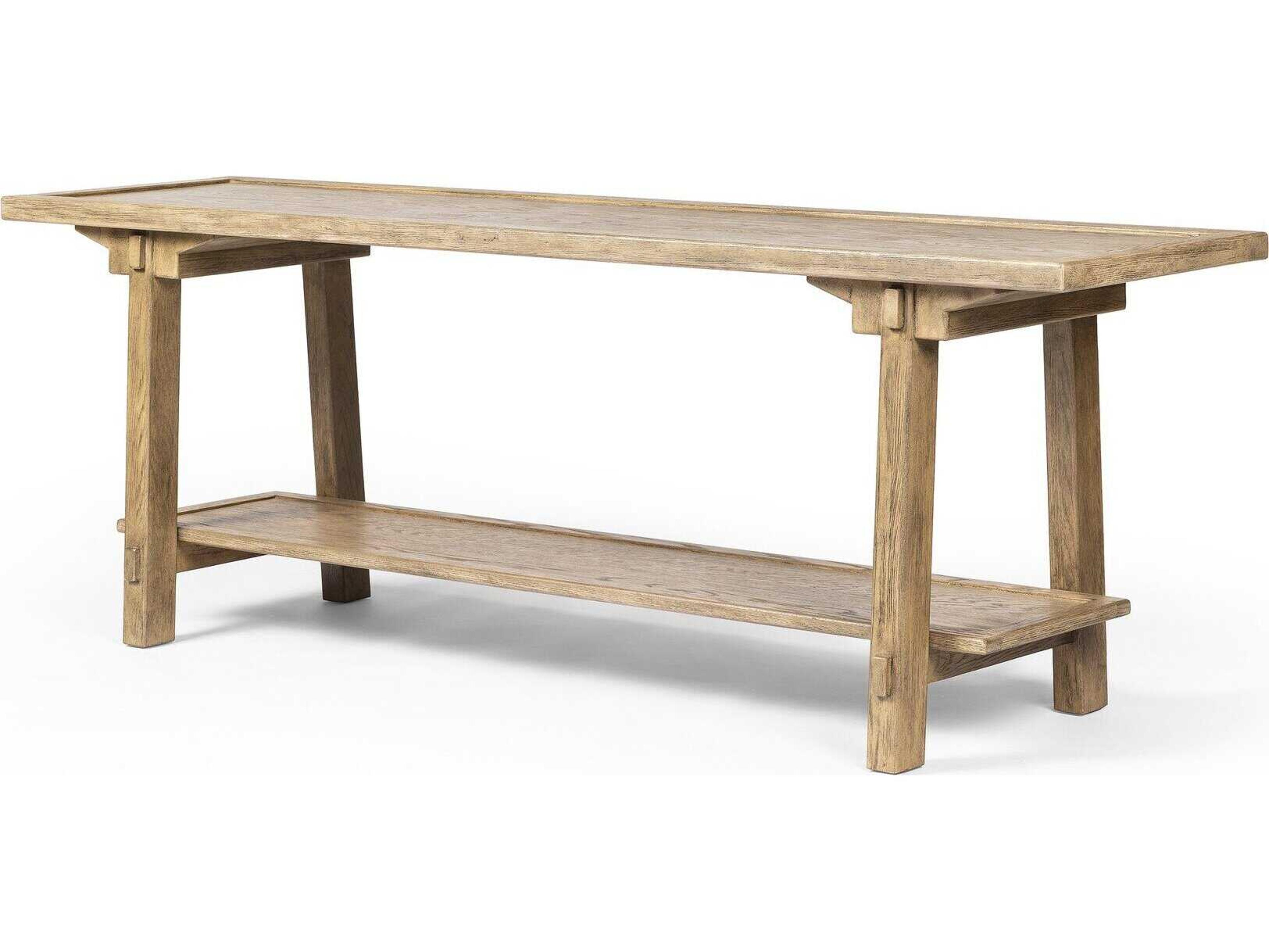 Four Hands Wells Trinity Rectangular Wood Console Table