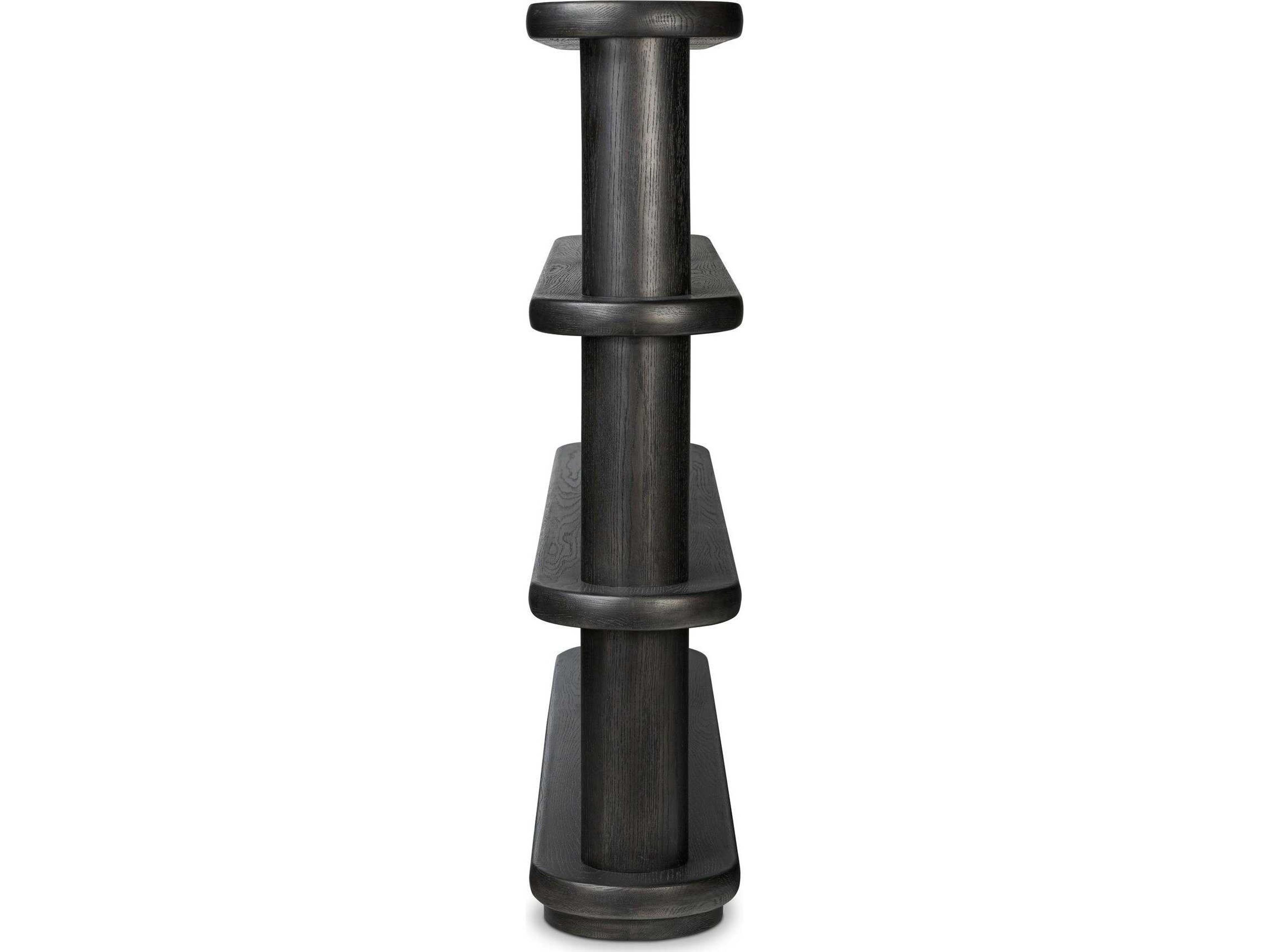 Luxecor Globetrotter Luciana Ebony Oak Veneer Bookcase