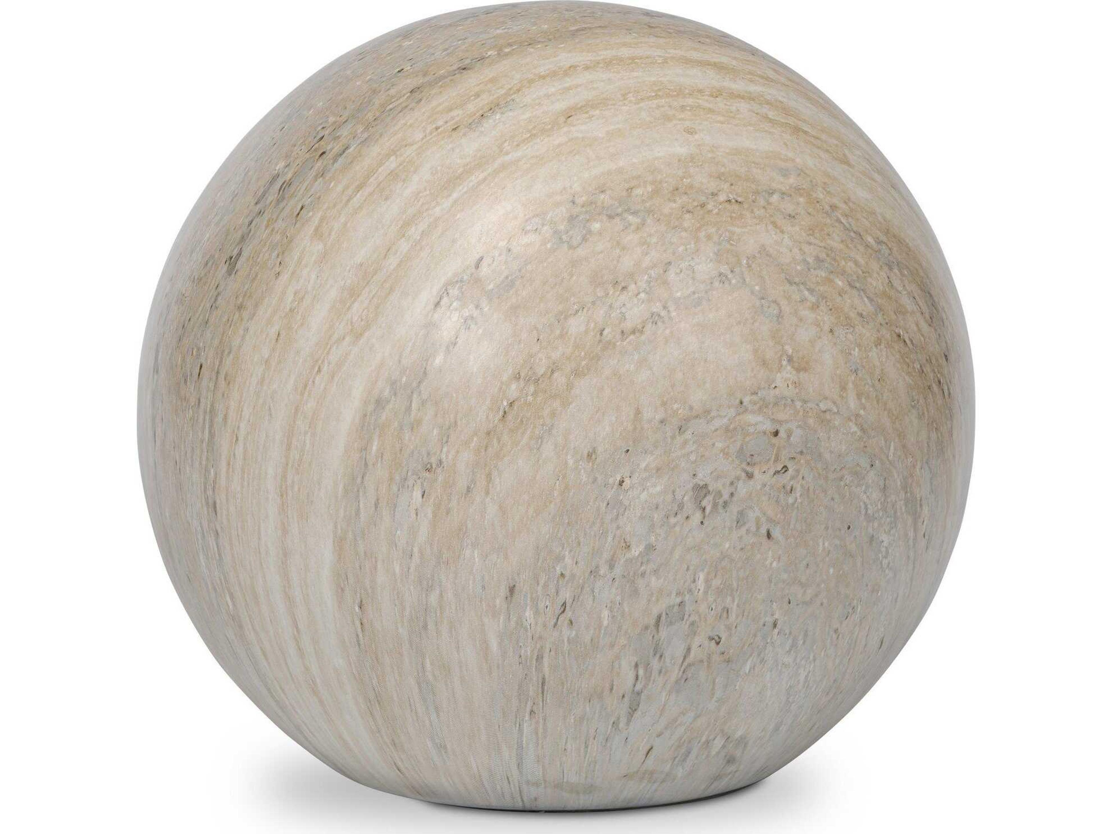 Four Hands Thayer Mairo Natural Grey Faux Marble Sphere