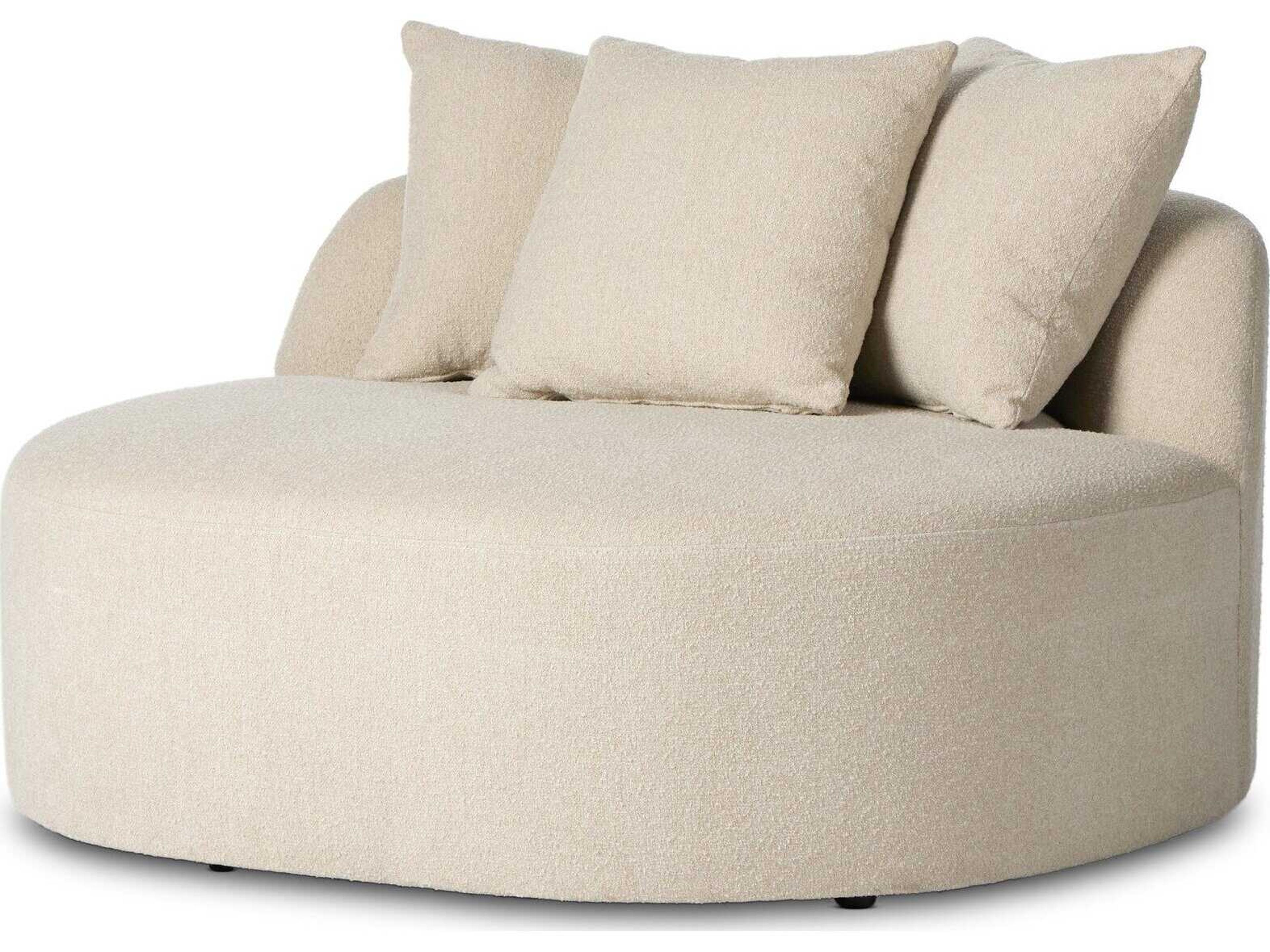 Four Hands Atelier Oland Linen White Upholstered Chaise