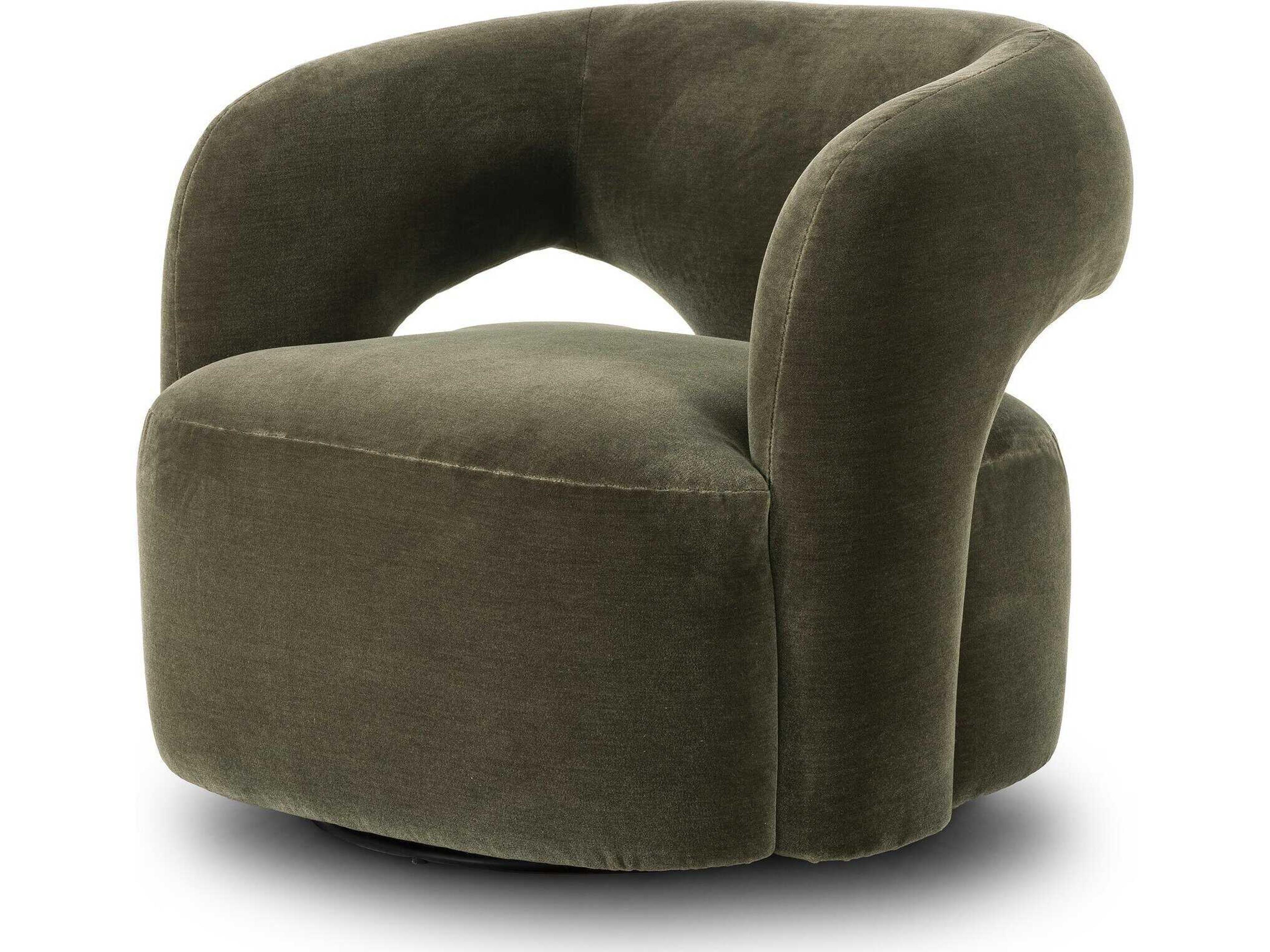Four Hands Grayson Mazie Swivel Green Accent Chair