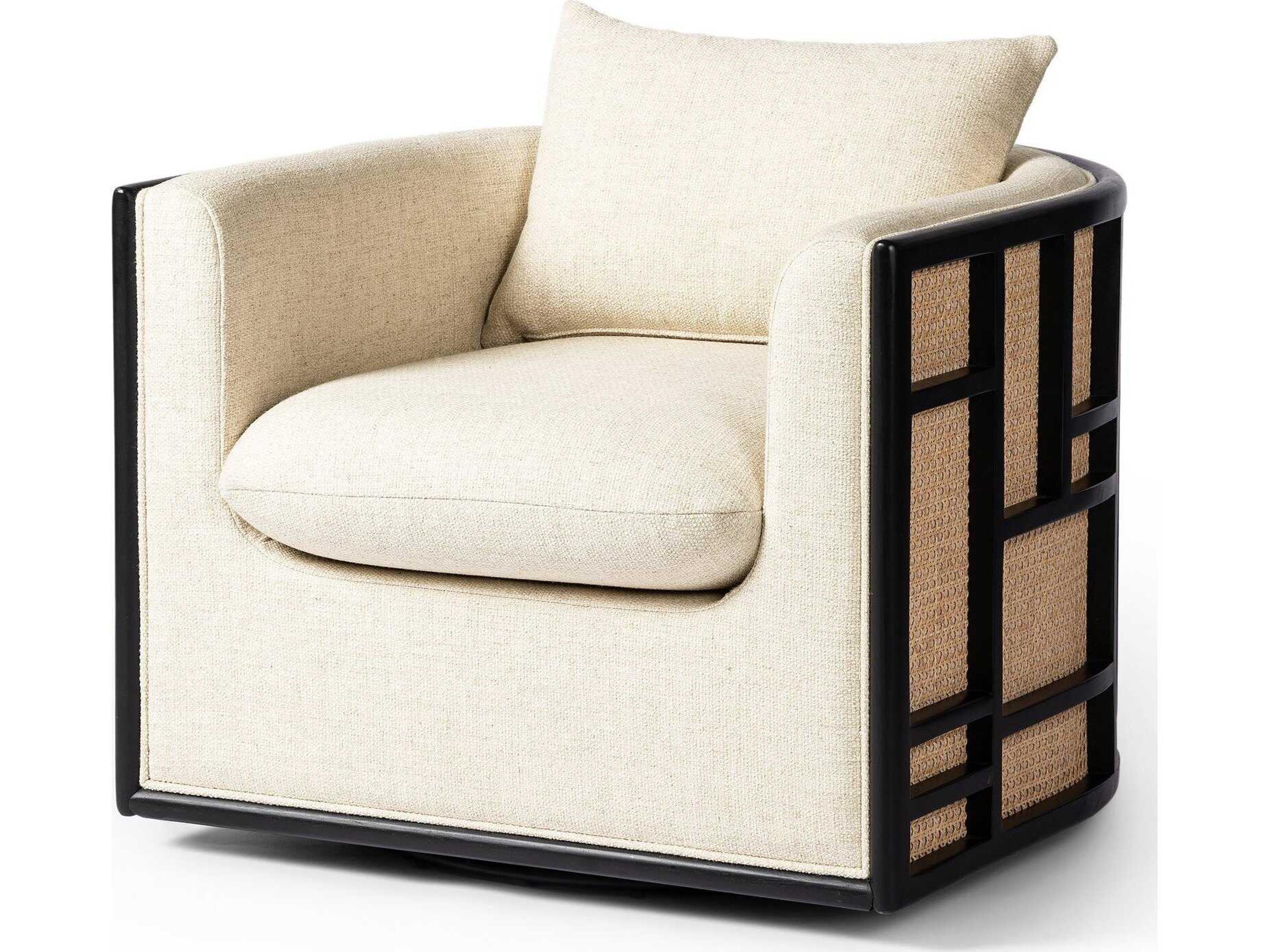 Four Hands Westgate June Swivel Beige Accent Chair