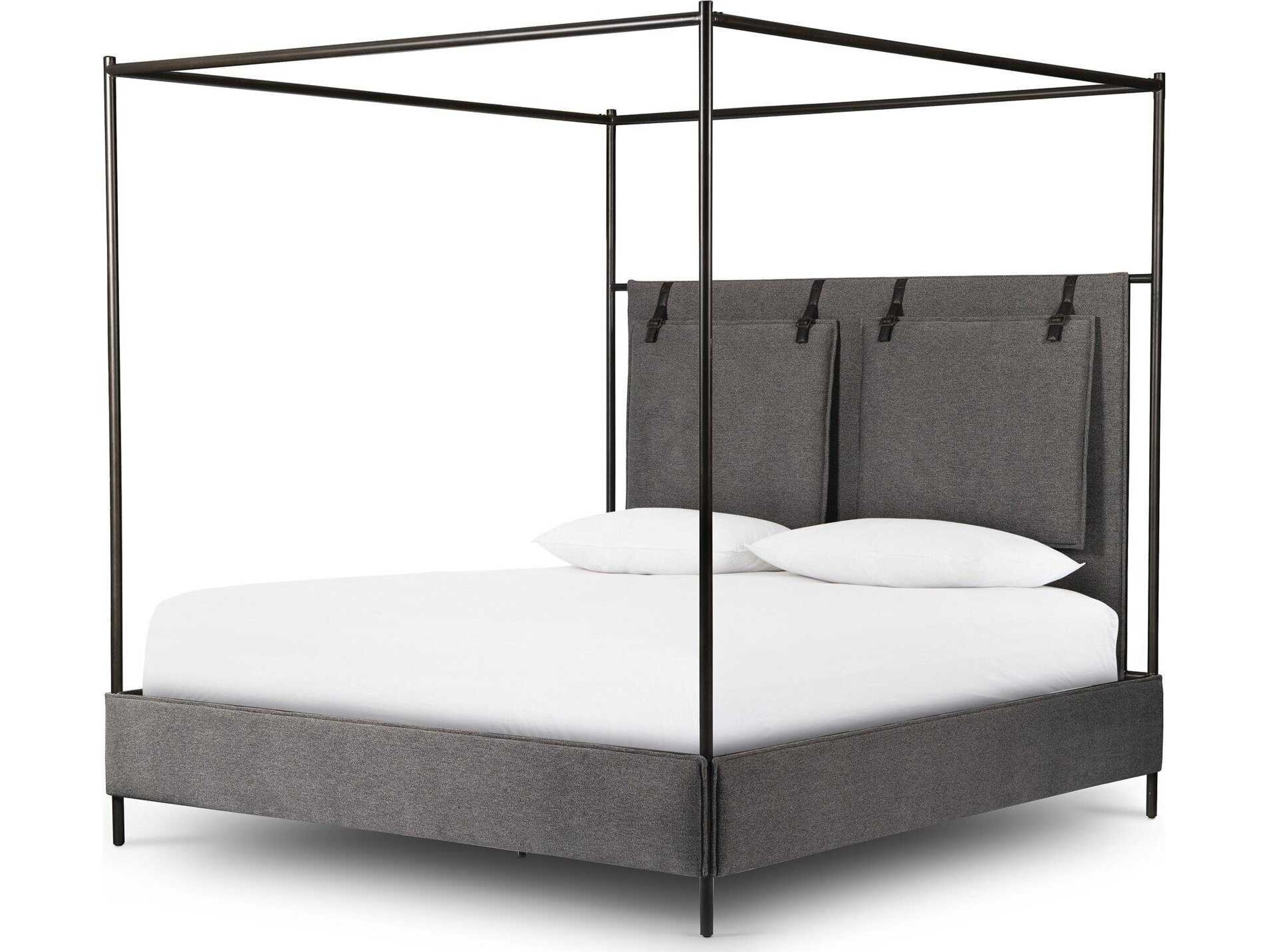 Four Hands Irondale Leigh Black Queen Canopy Bed