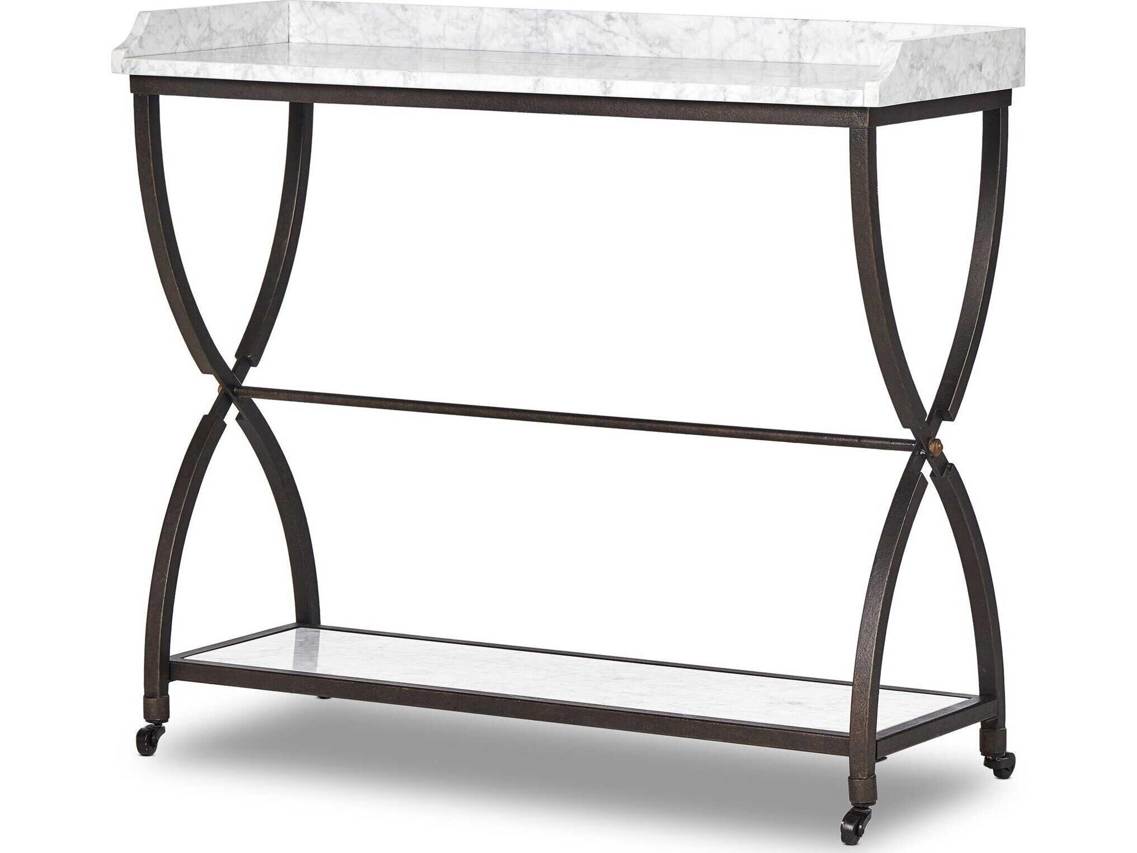 Four Hands Van Thiel Six Beers Rectangular Marble Console Table