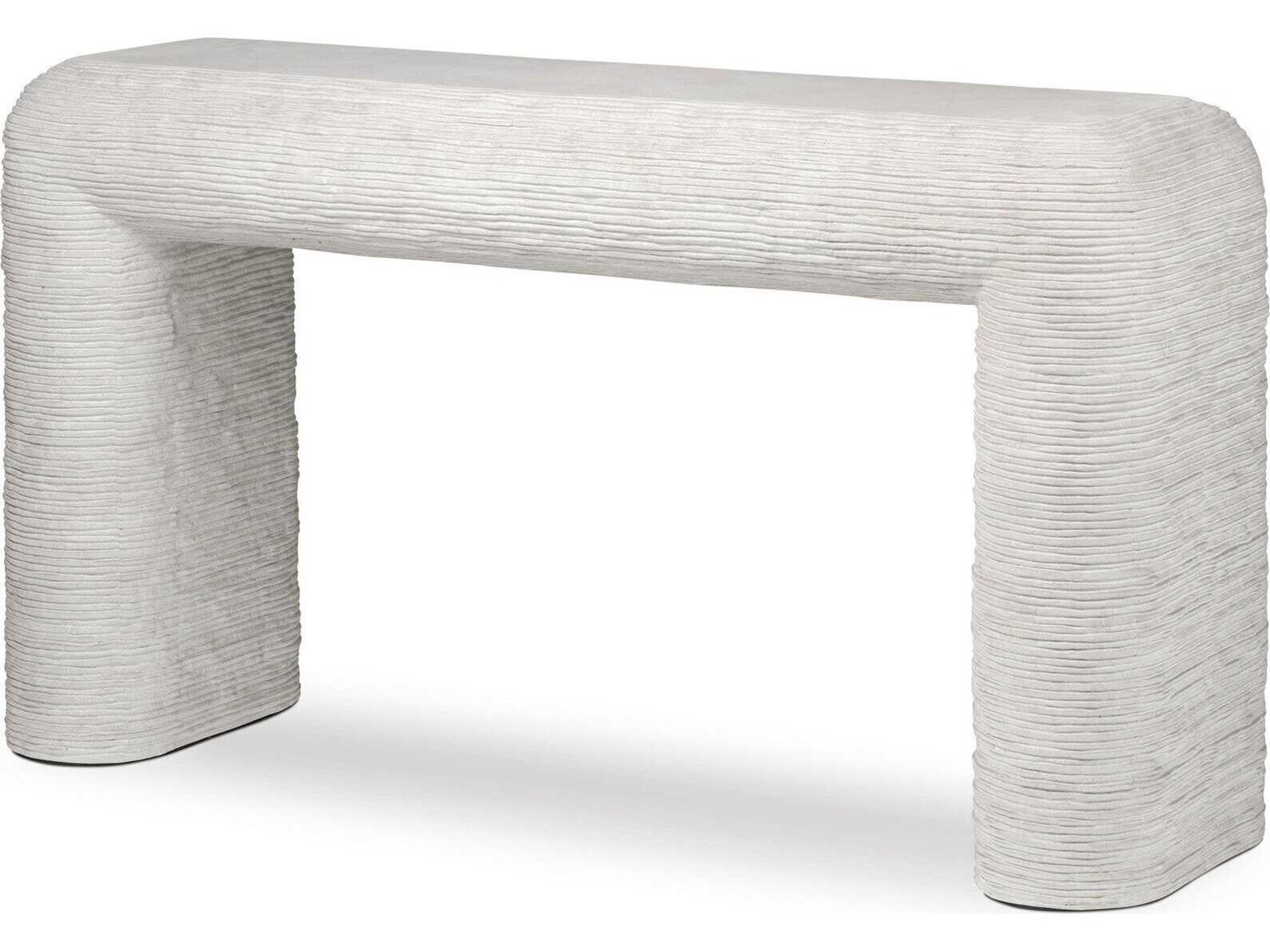 Four Hands Thayer Cirri Smooth Lunar Concrete Console Table