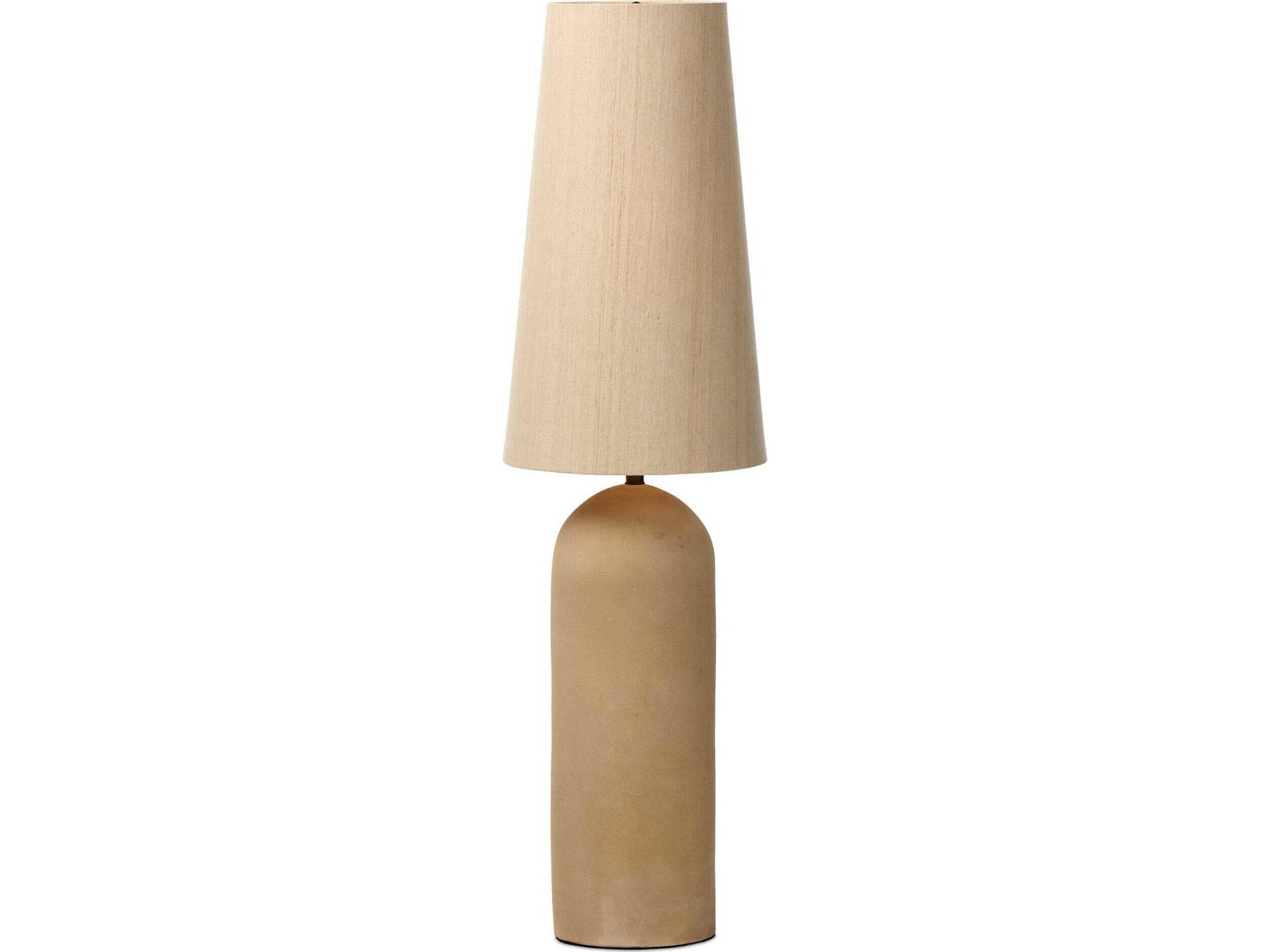 Four Hands Dane Posie Floor Lamp - Tan Speckled Ceramic