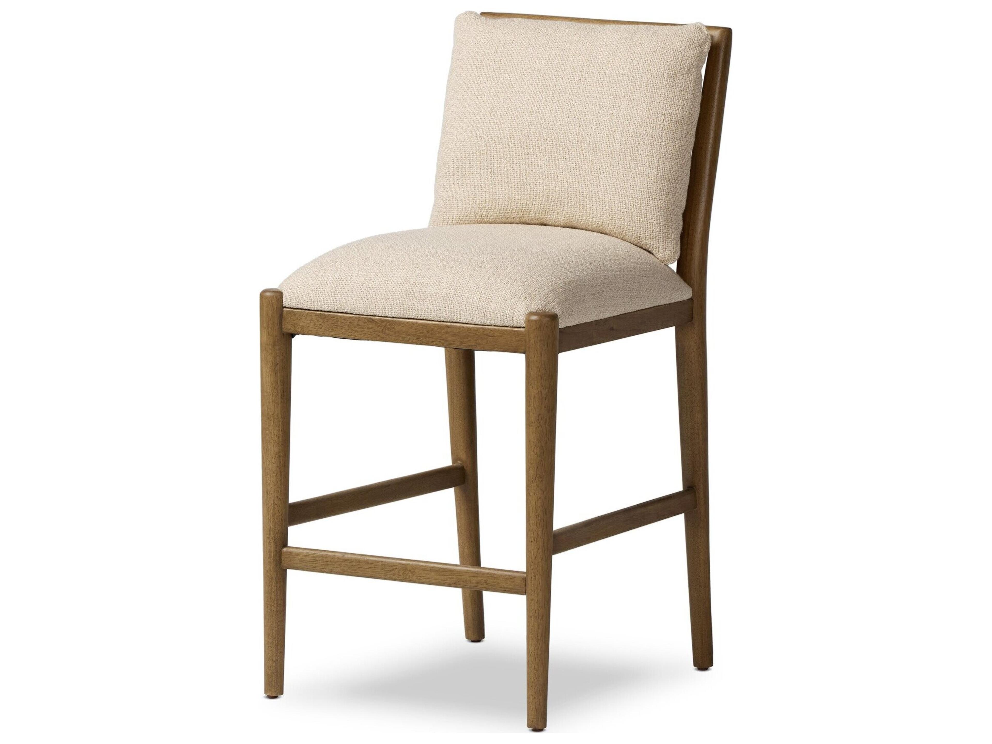 Four Hands Berman Upholstered Parrawood Counter Stool