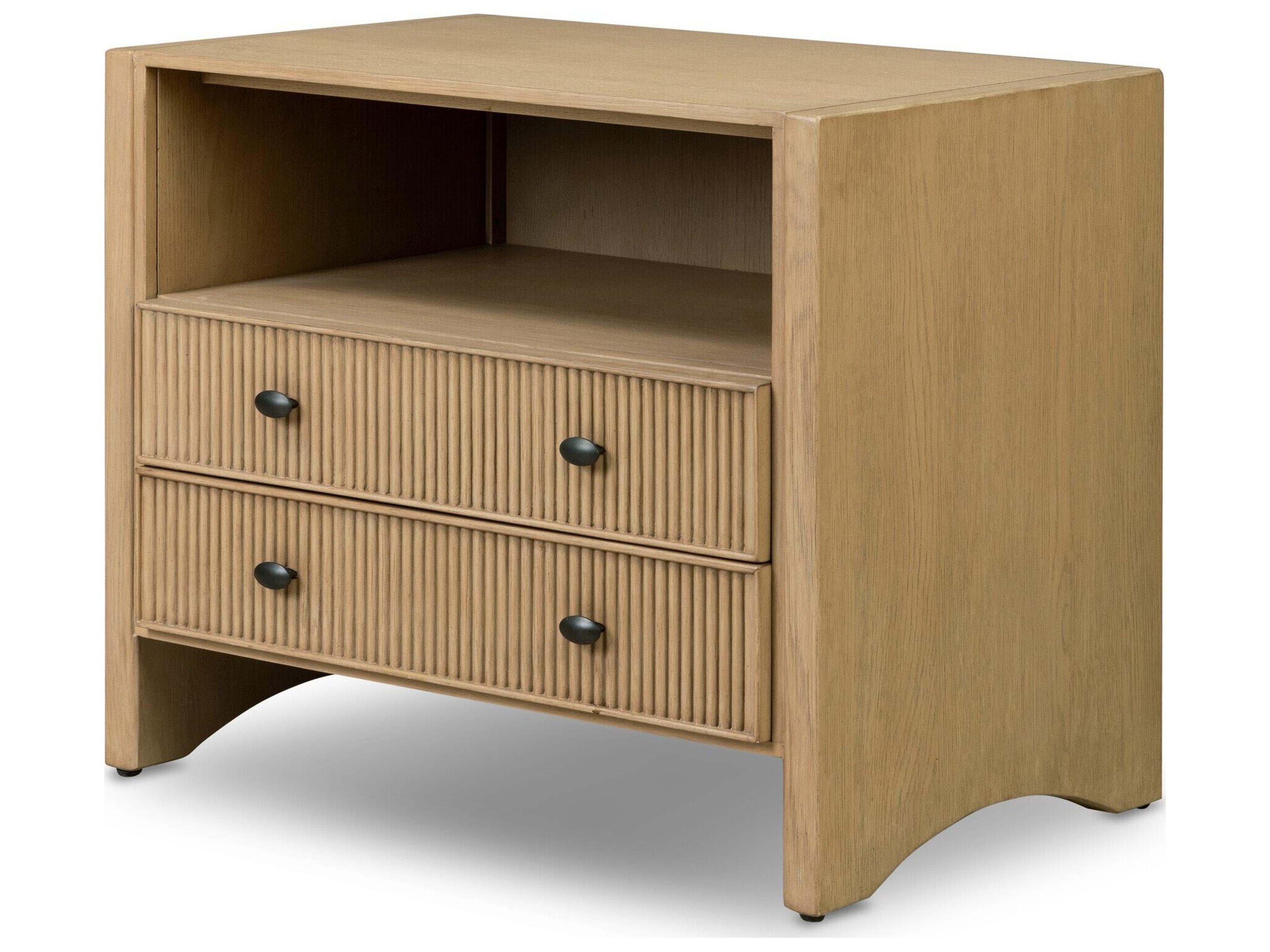 Four Hands Filmore 2-Drawers Oak Wood Nightstand