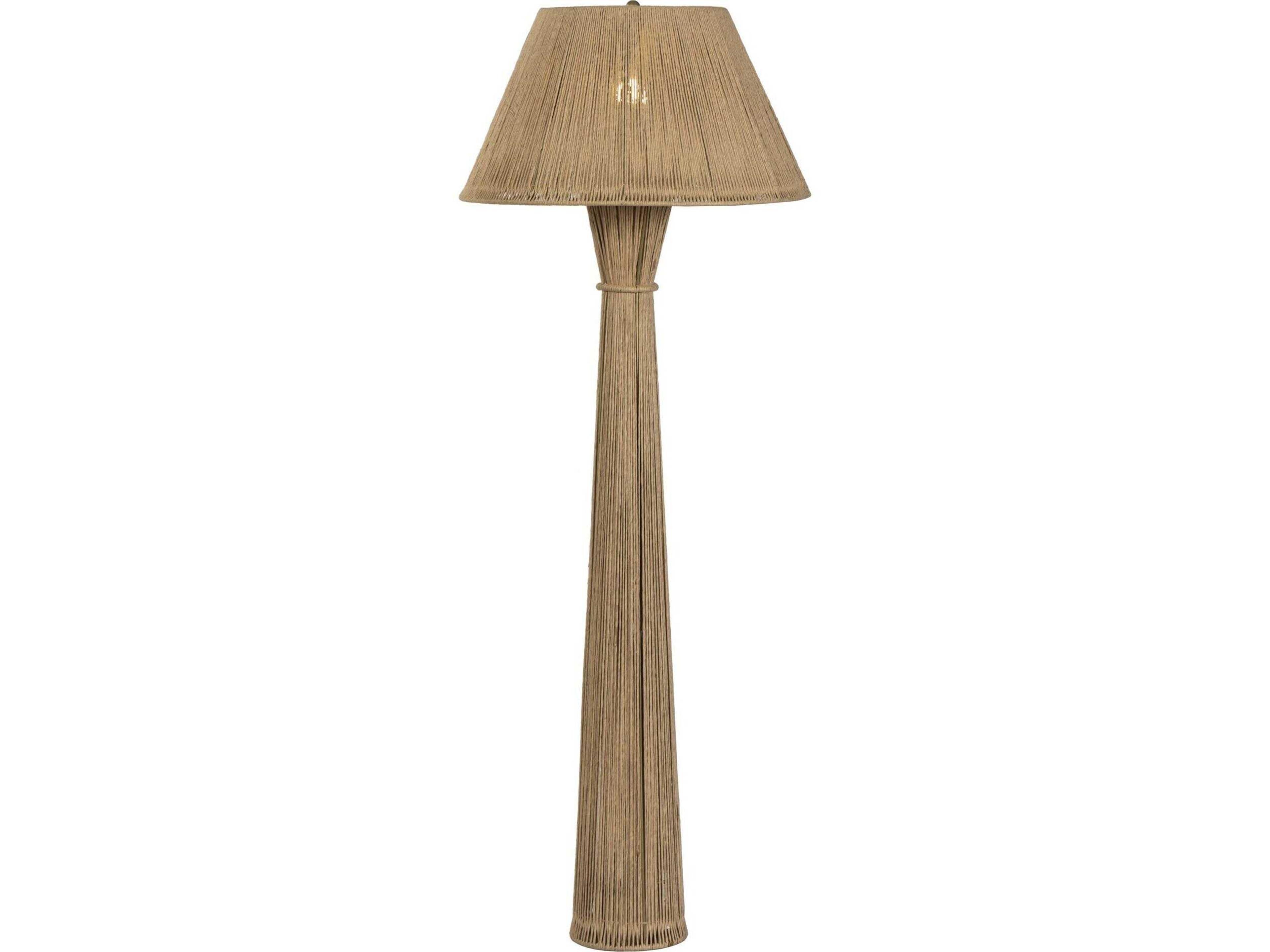 Four Hands Asher Nessa Floor Lamp - Antique Brass Iron