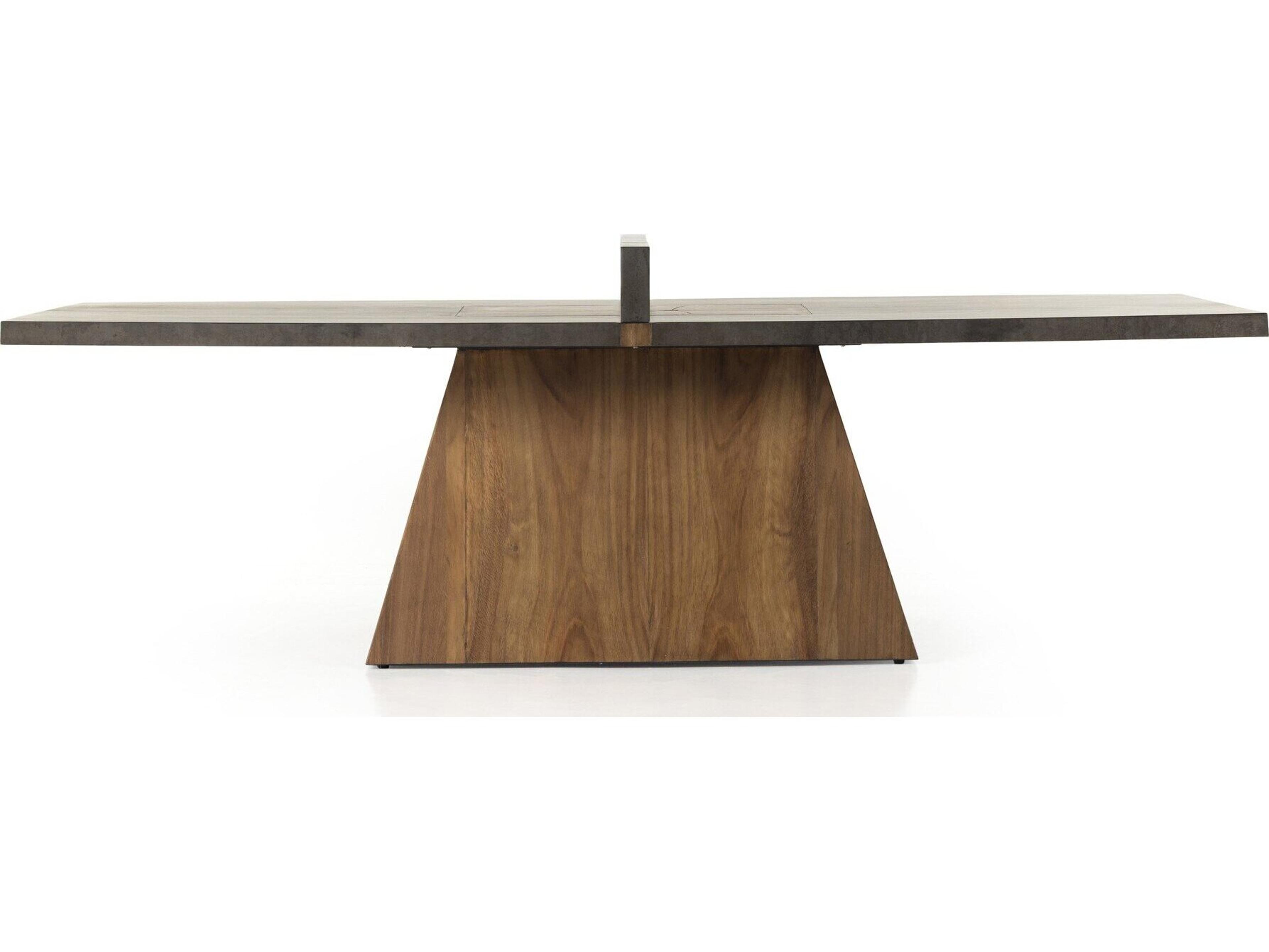 Four Hands Wesson Ping Pong Natural Brown Oyster Guanacaste Table