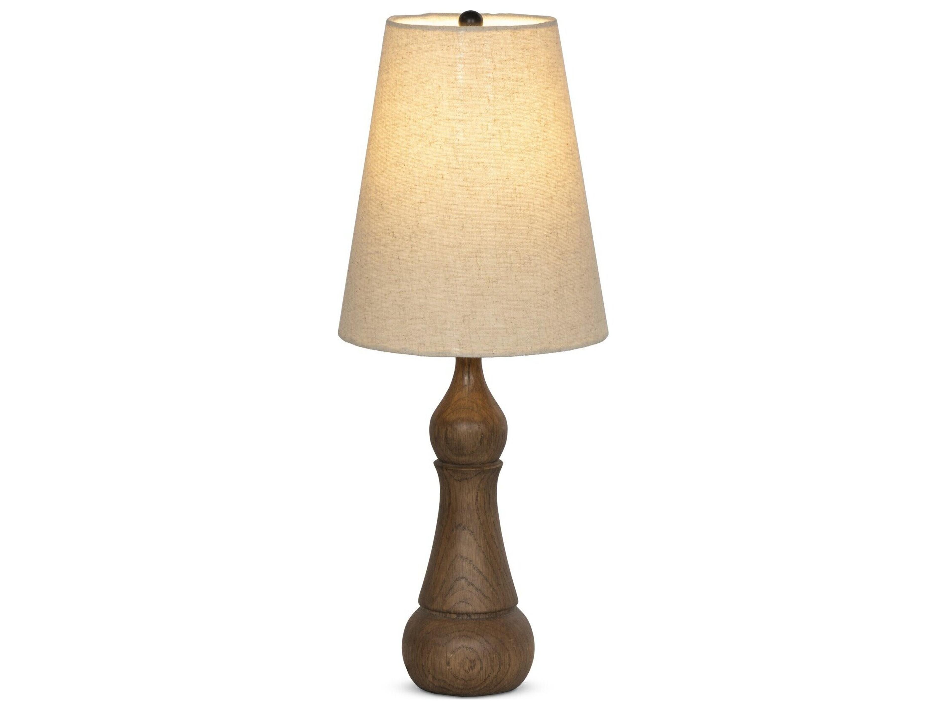 Four Hands Asher Fawn Oak Wood Table Lamp