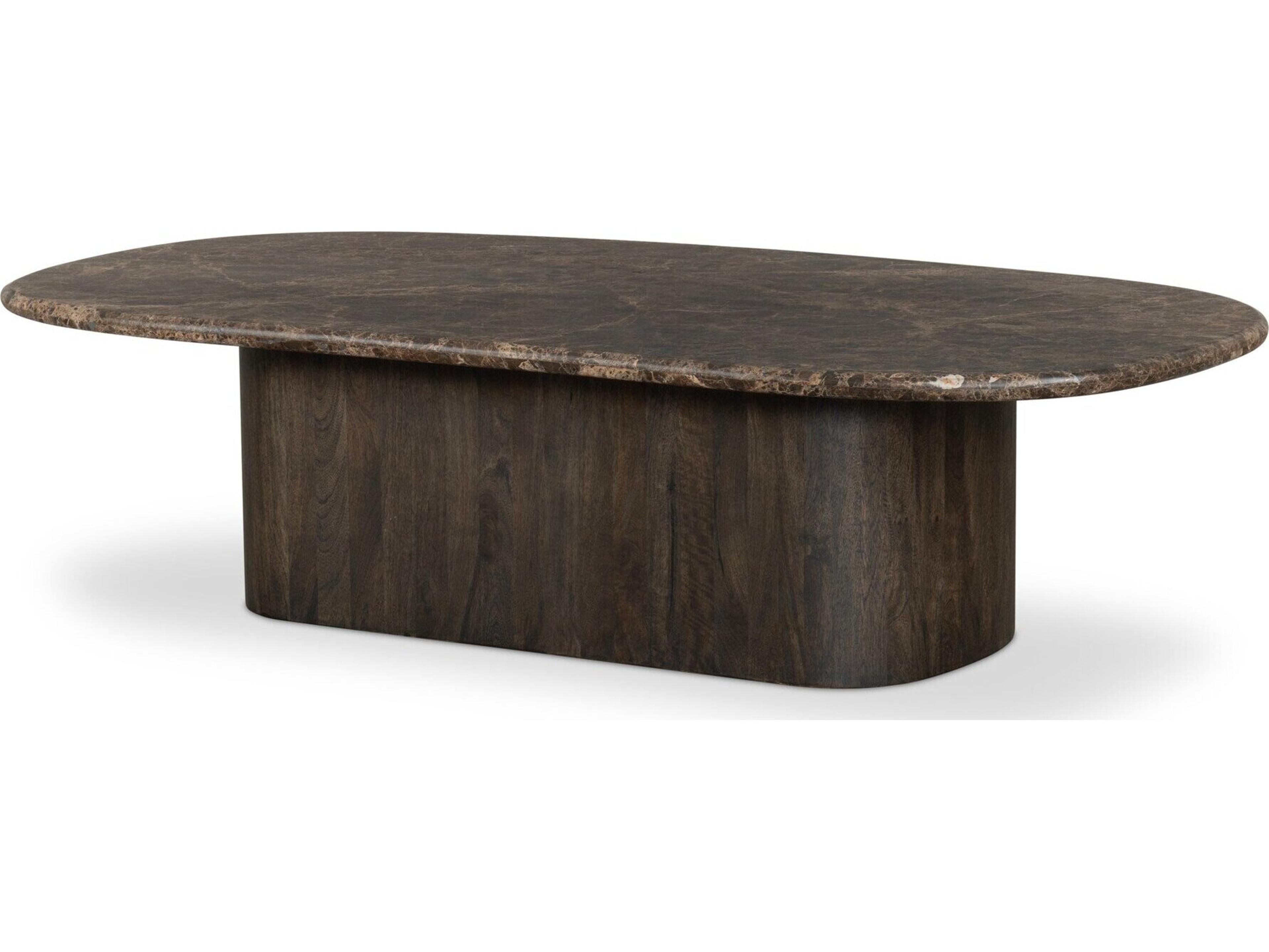 Four Hands Prescott Oval Marble Coffee Table