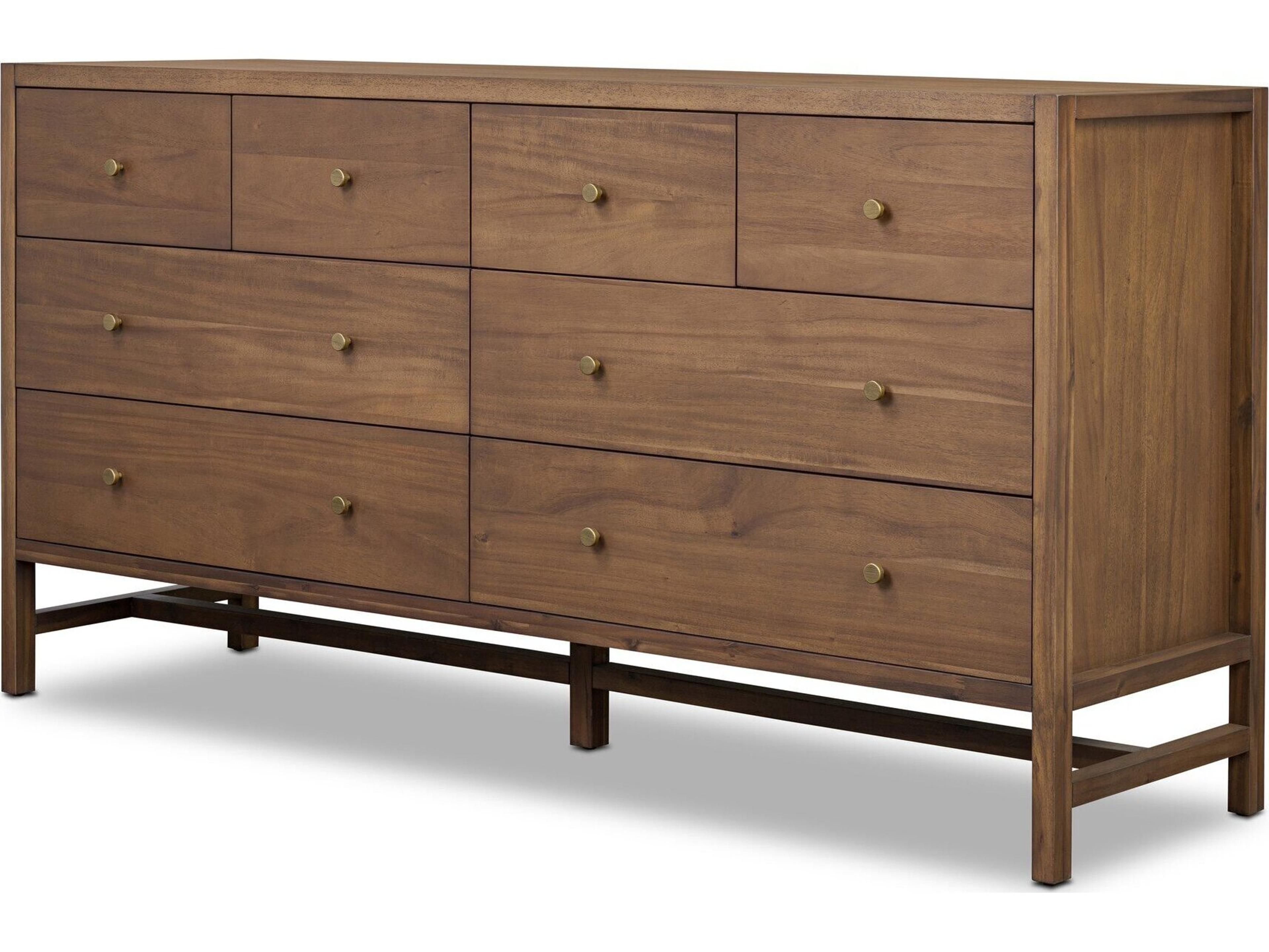 Four Hands Patten Brown Acacia Wood Double Dresser