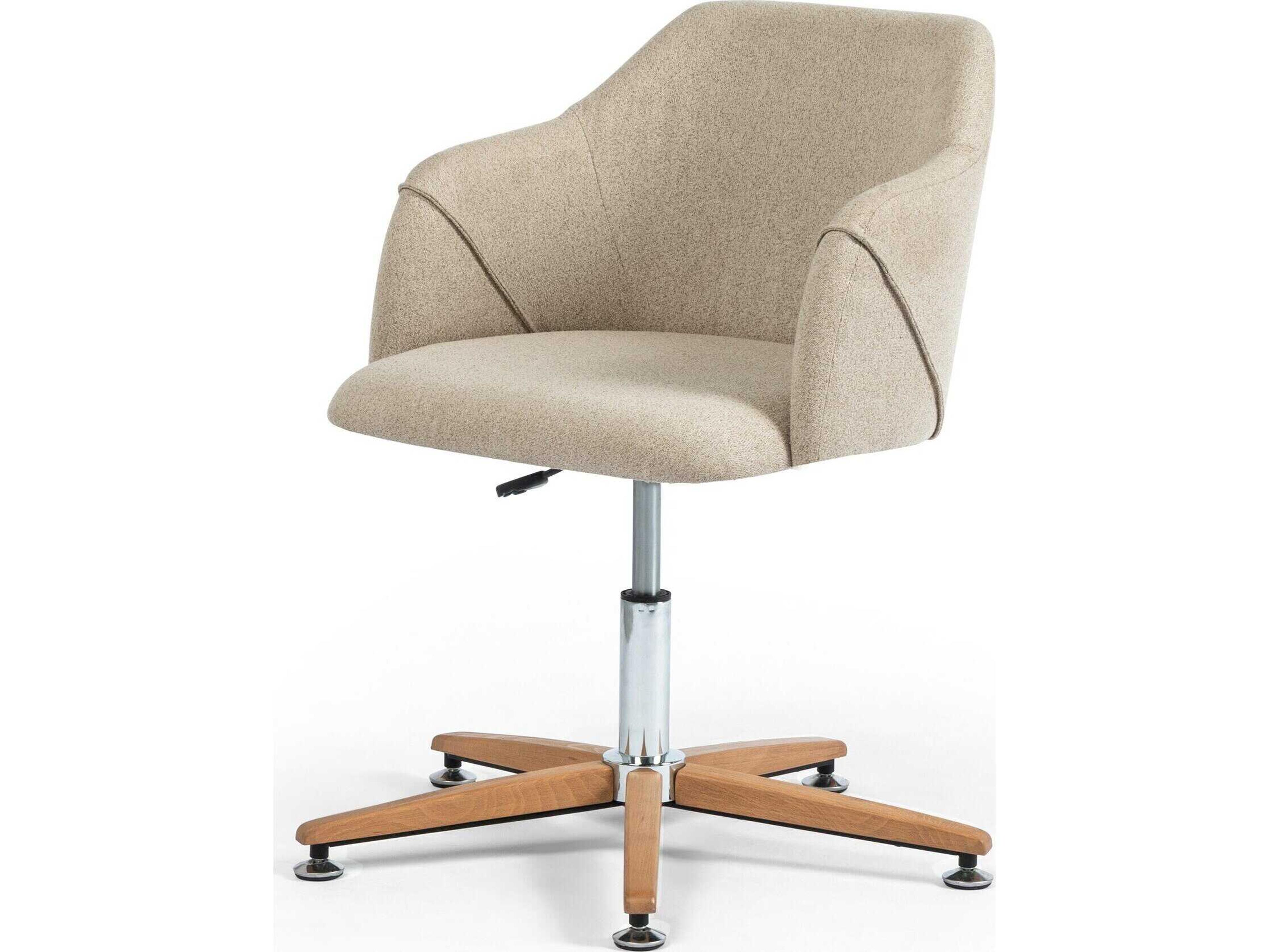Four Hands Ashford Beige Upholstered Adjustable Computer Office Chair