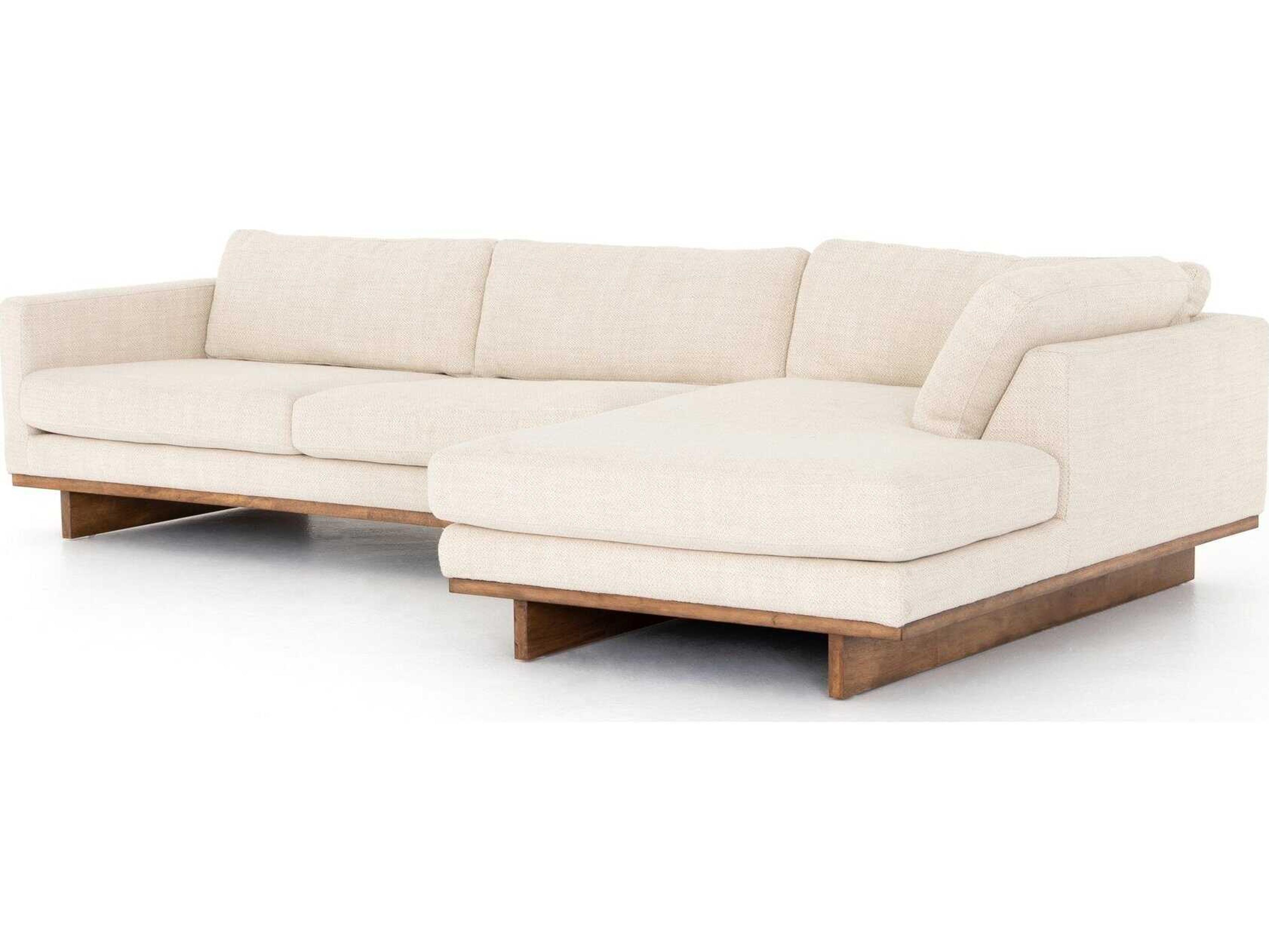 Four Hands Kensington Everly 2 - Piece Cream Upholstered Sectional Sofa with RAF Chaise