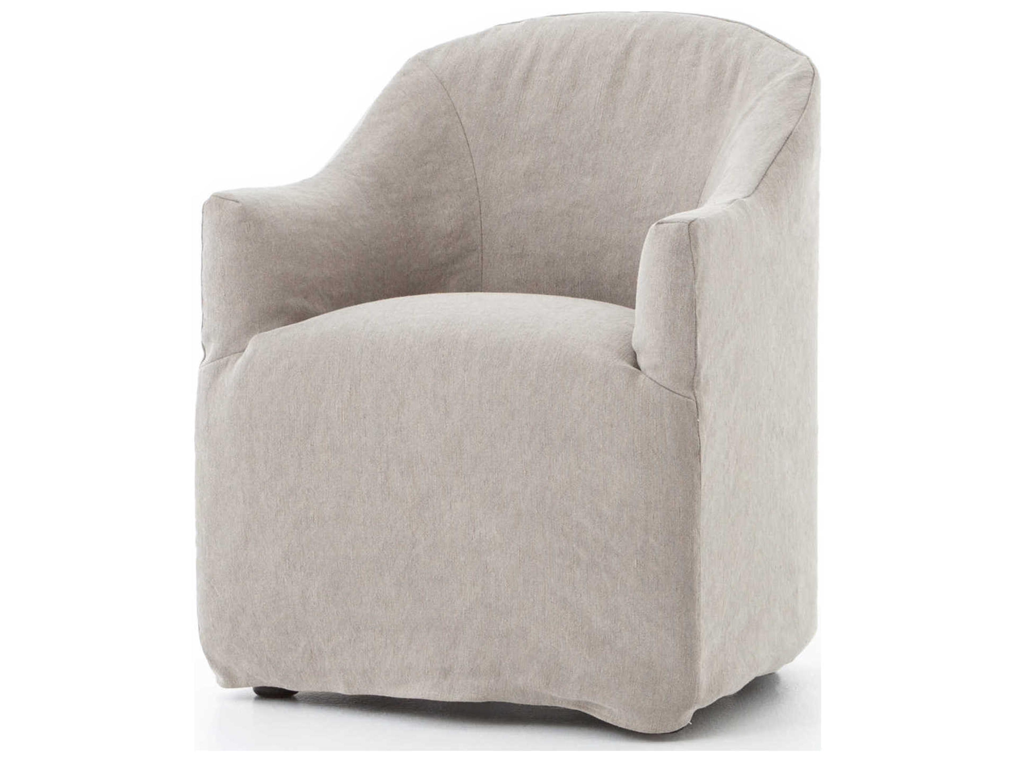 Four Hands Kensington Cove Gray Upholstered Arm Dining Chair