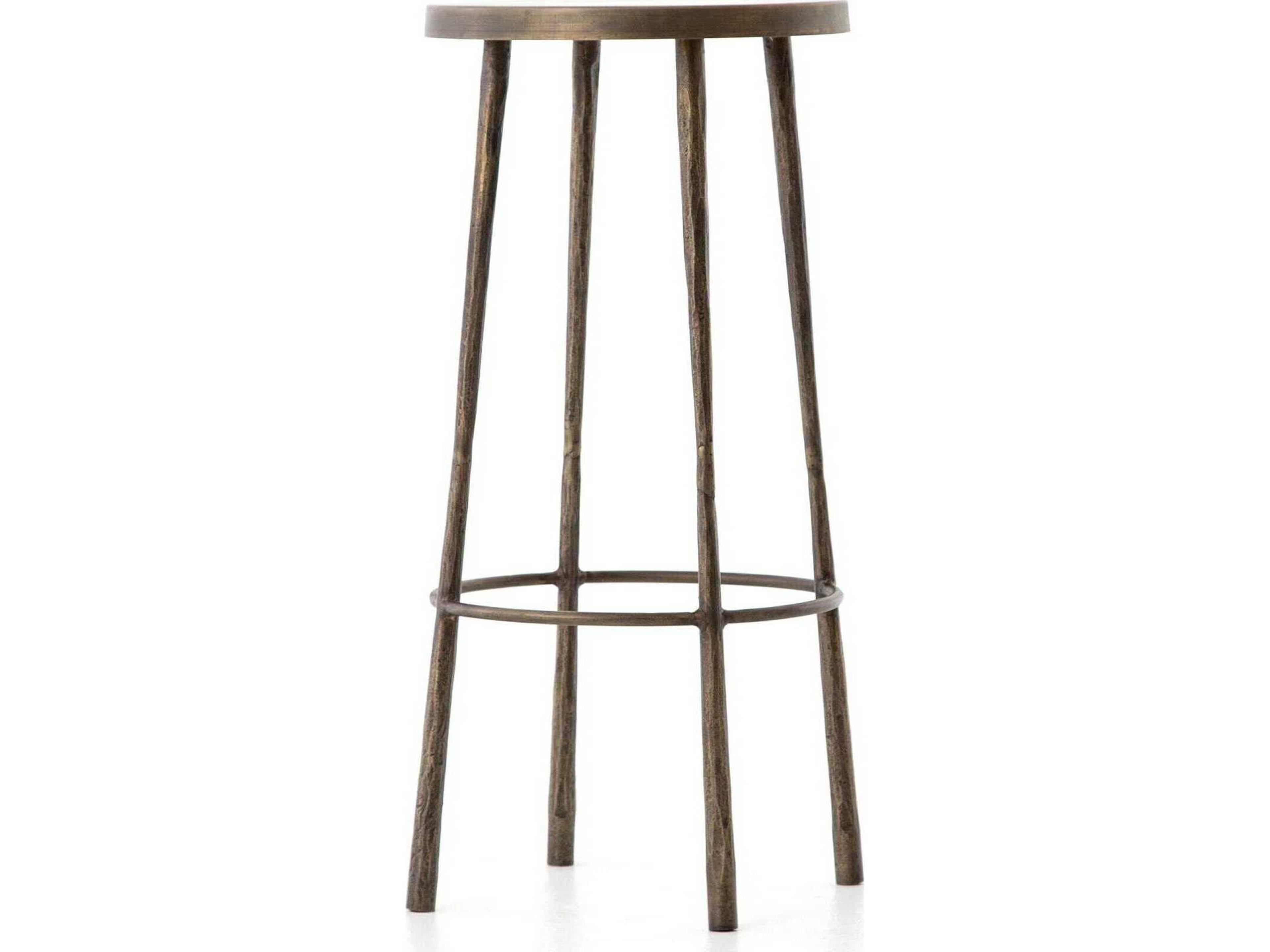 Four Hands Element Westwood Antique Brass Bar Stool