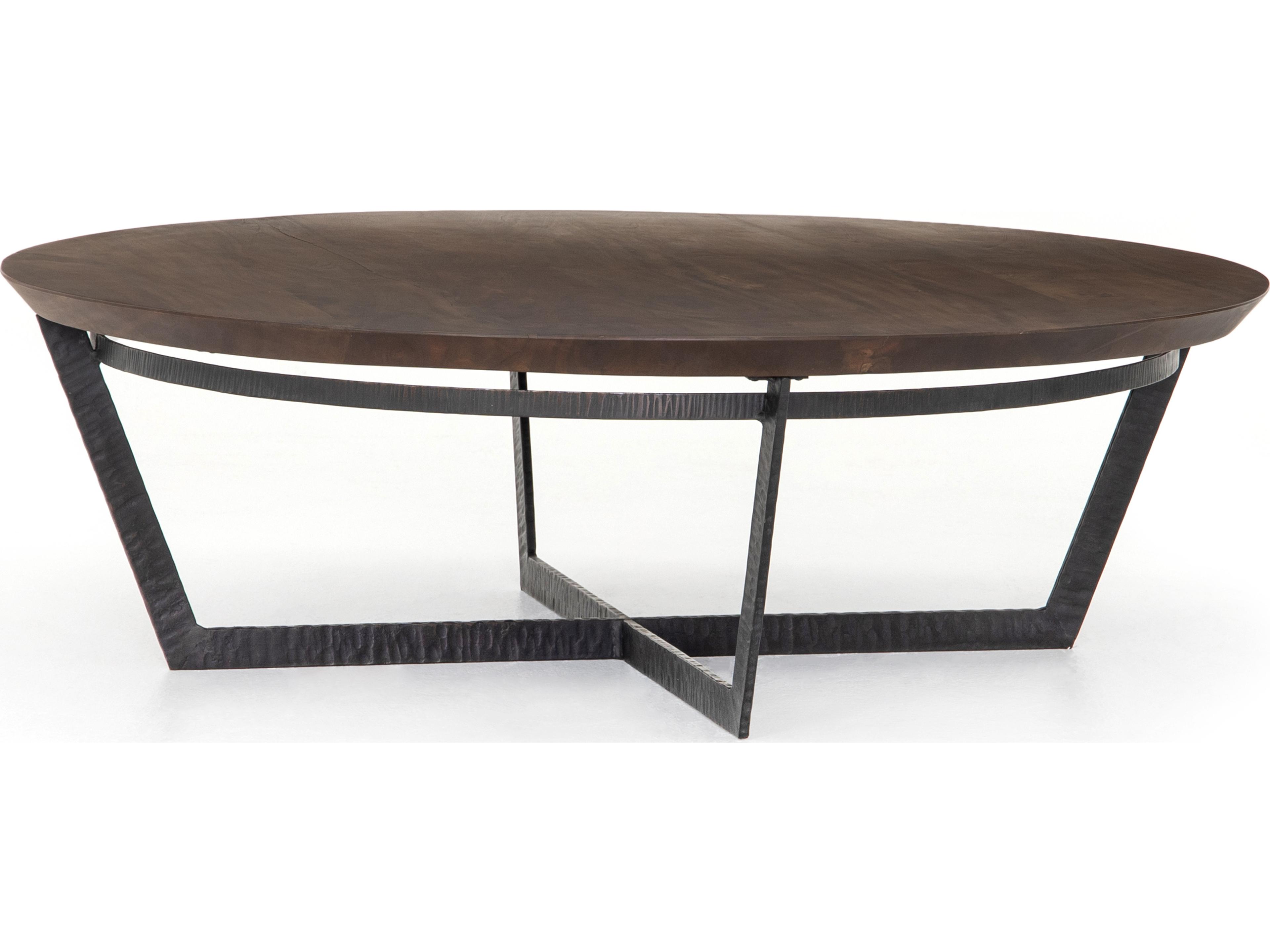 Luxecor Globetrotter Felix Round Wood Rustic Fossil Light Tanner Brown Coffee Table