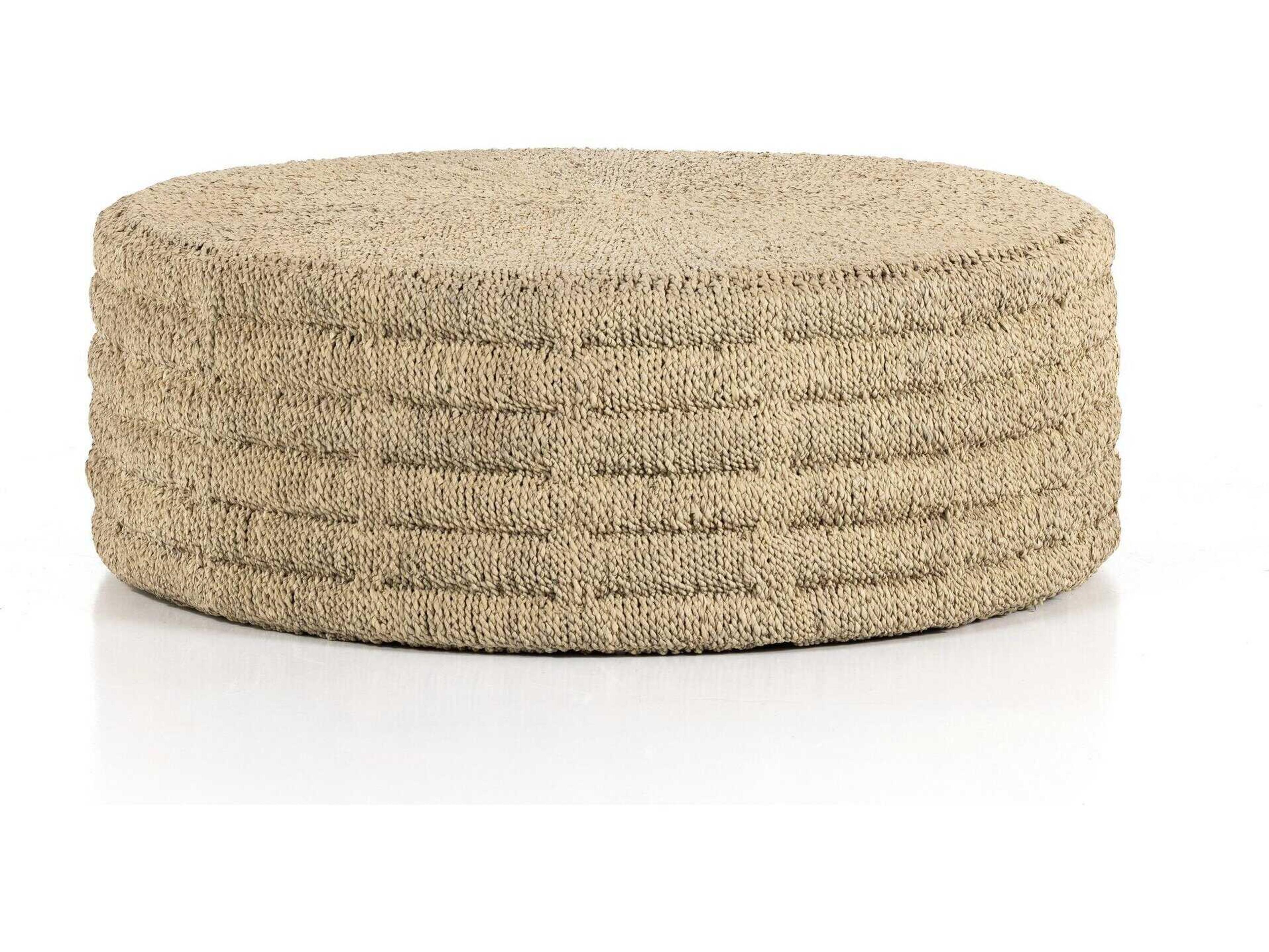 Four Hands Grass Roots Pascal Round Light Natural Coffee Table