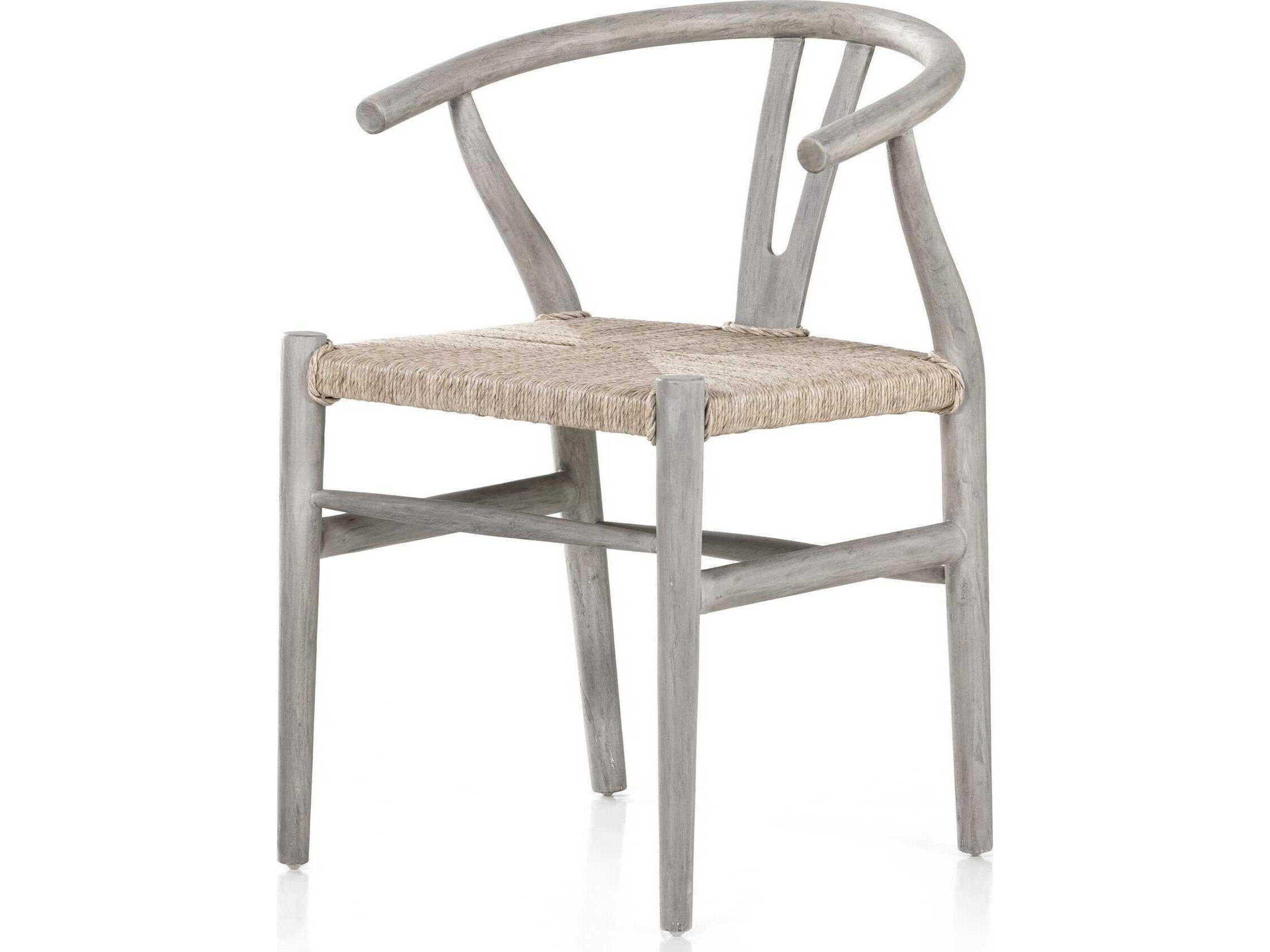Four Hands Grass Roots Muestra Wood Teak Gray Side Dining Chair