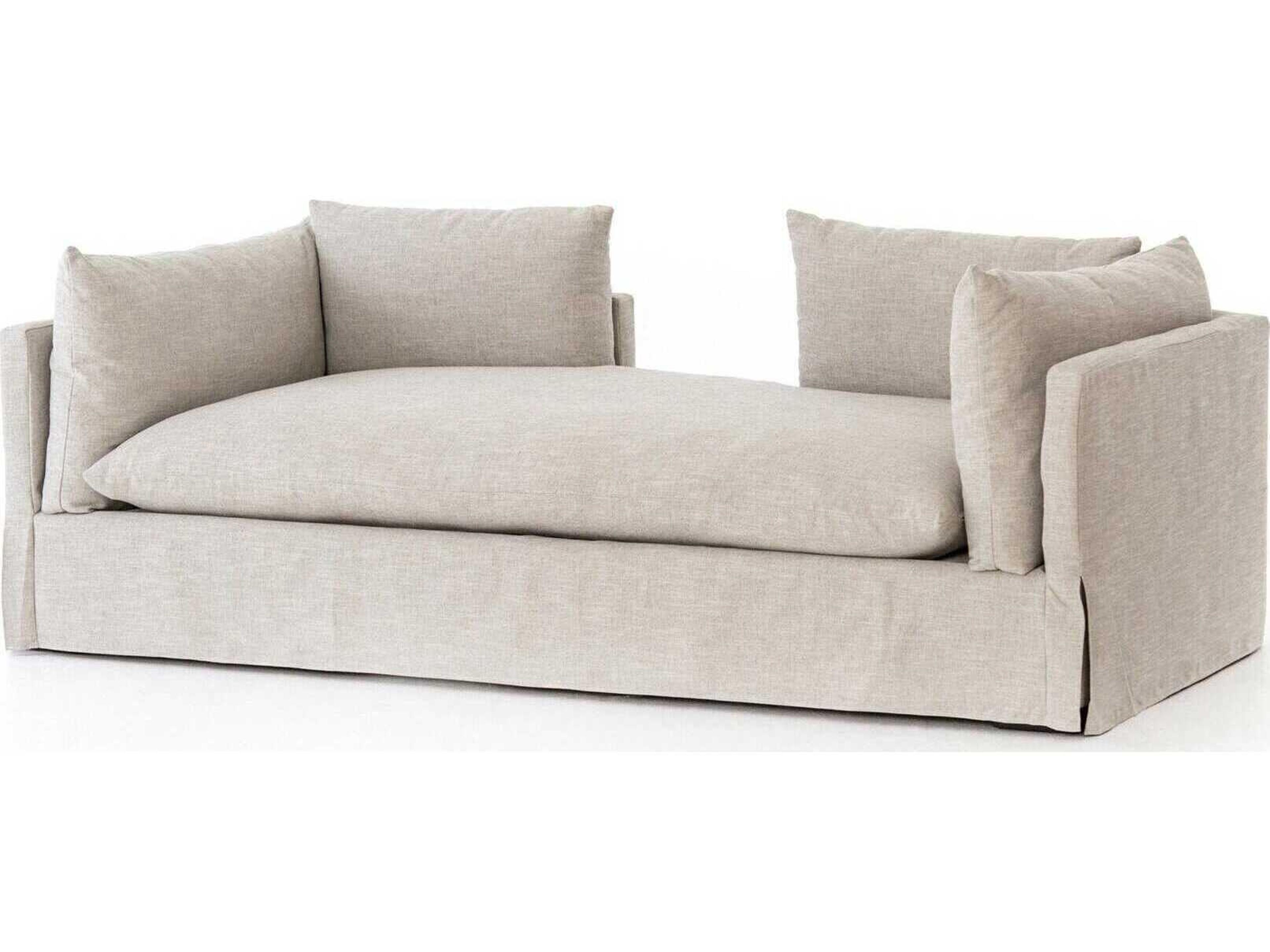 Four Hands Atelier Habitat Valley Nimbus White Upholstered Chaise