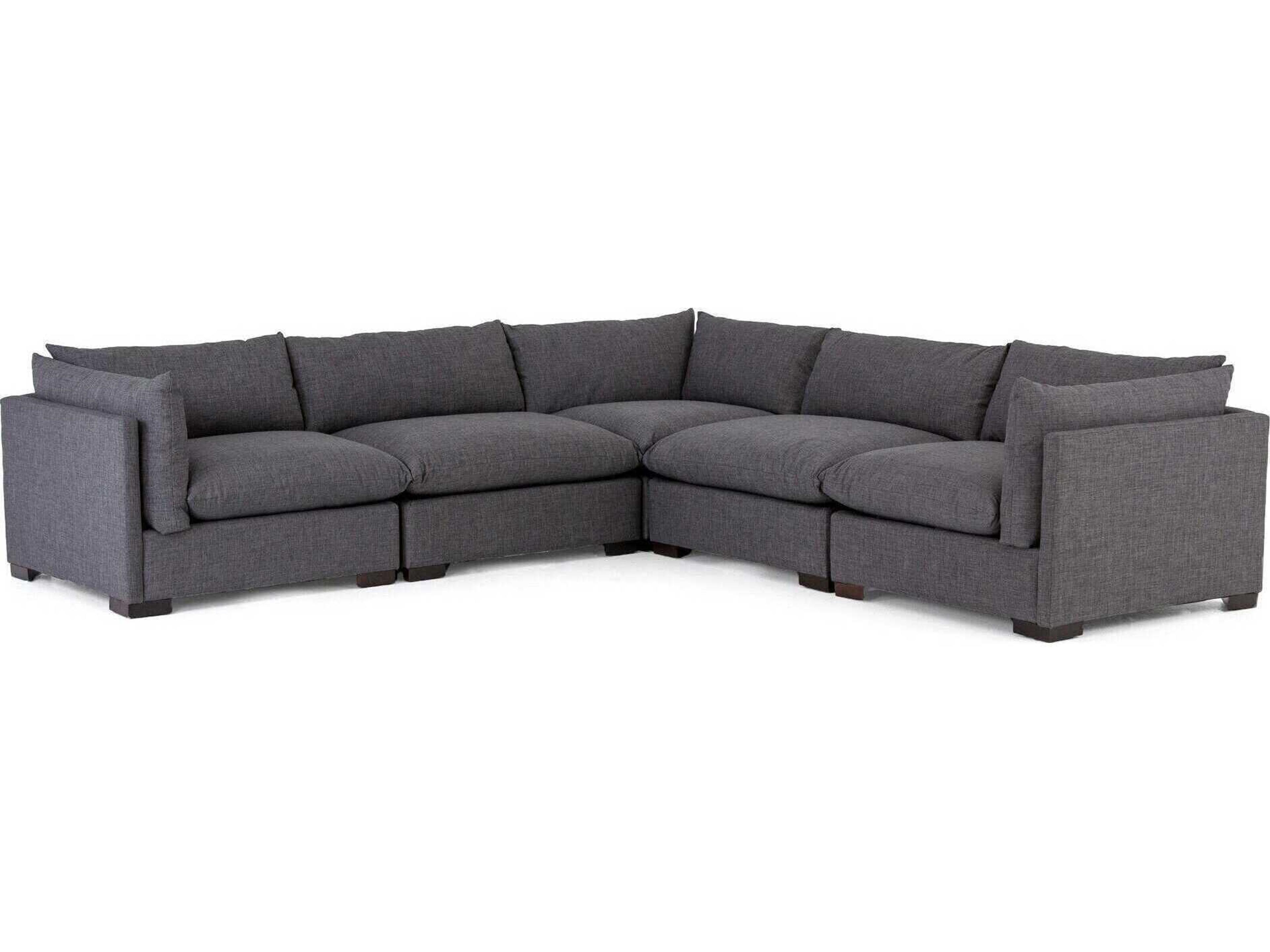 Four Hands Atelier Westwood 5 - Piece Gray Upholstered Sectional Sofa