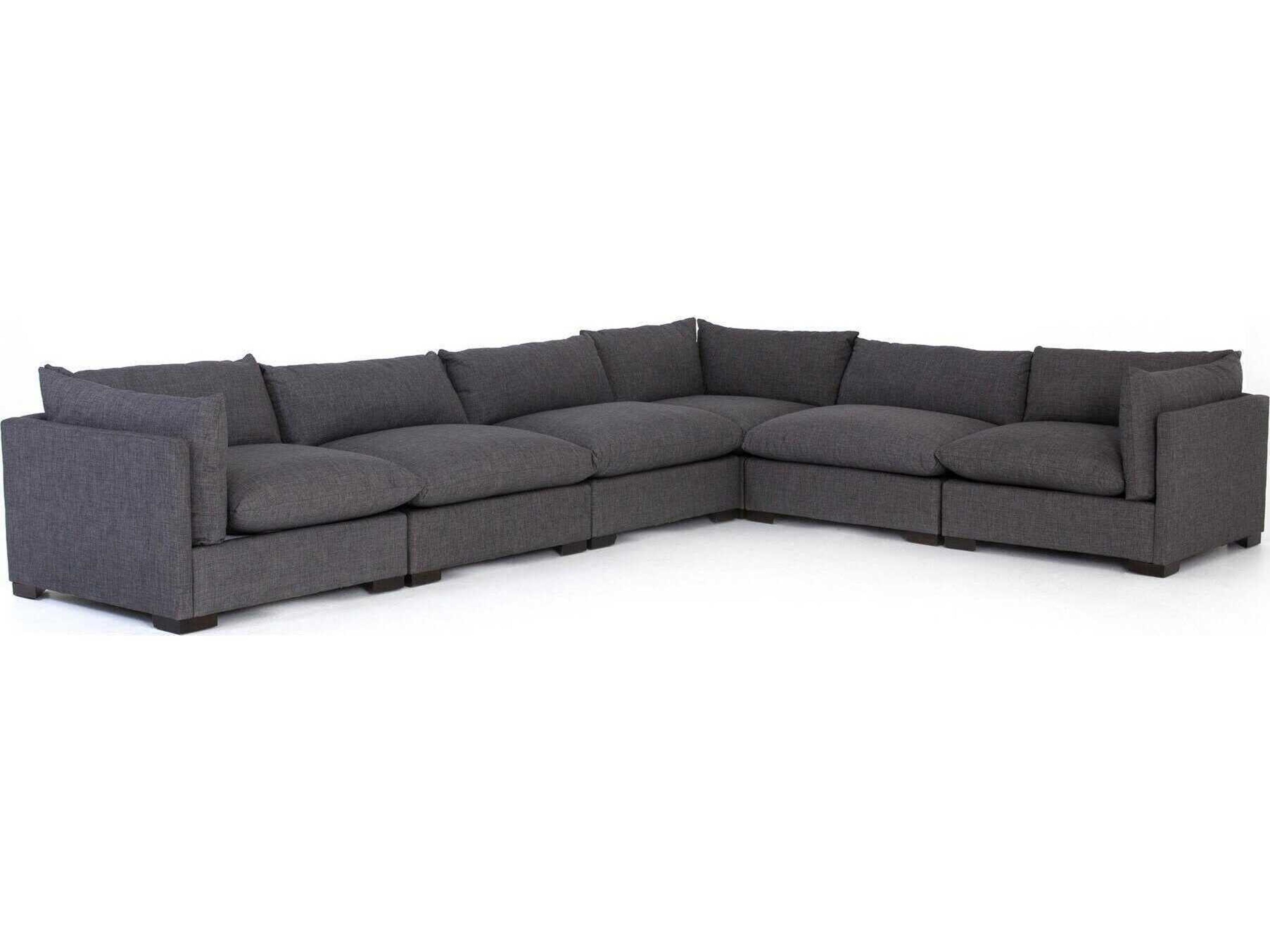 Four Hands Atelier Westwood 6 - Piece Gray Upholstered Sectional Sofa