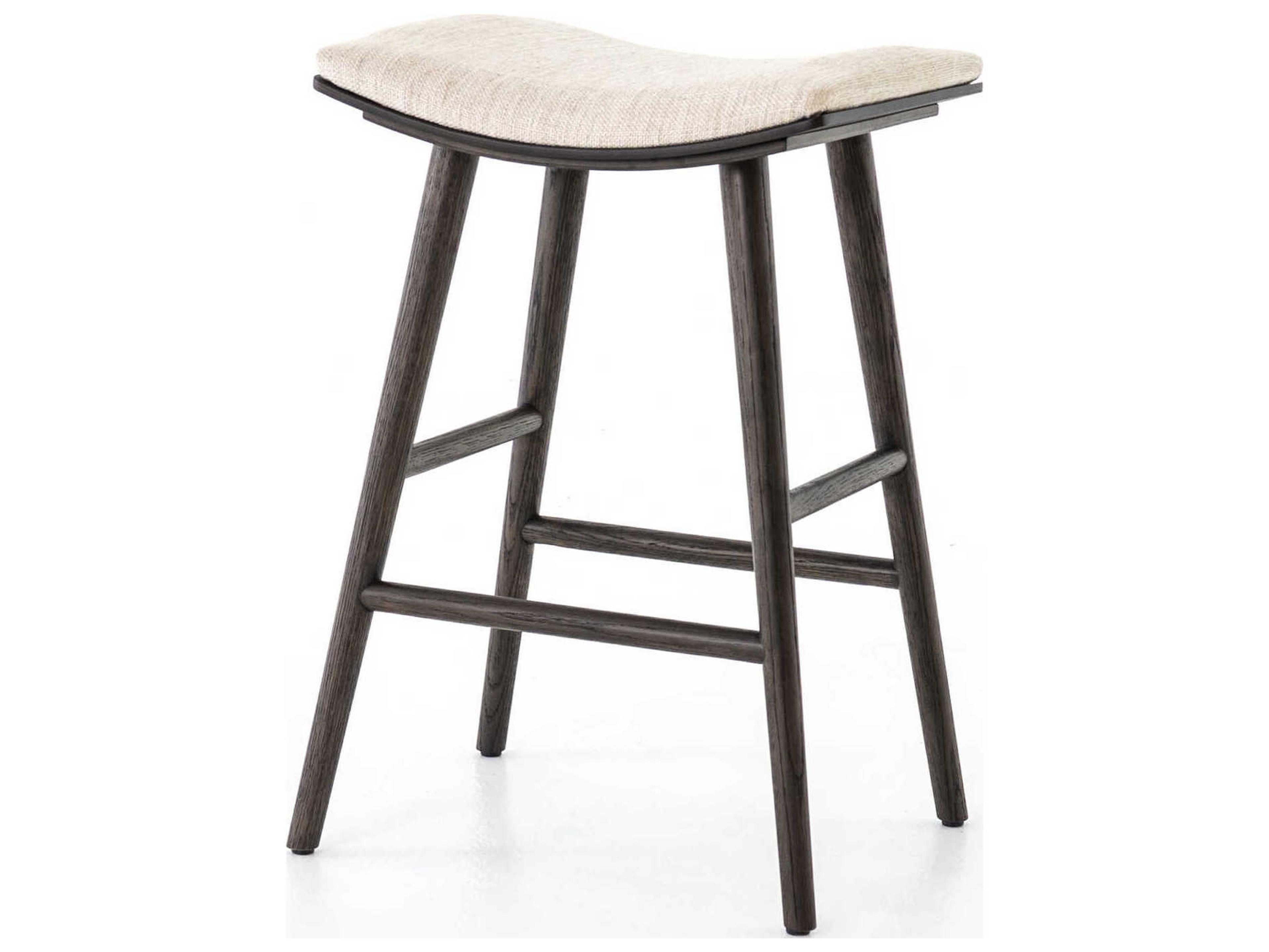 Luxecor Globetrotter Union Upholstered Ash Wood Light Carbon Essence Natural Counter Stool