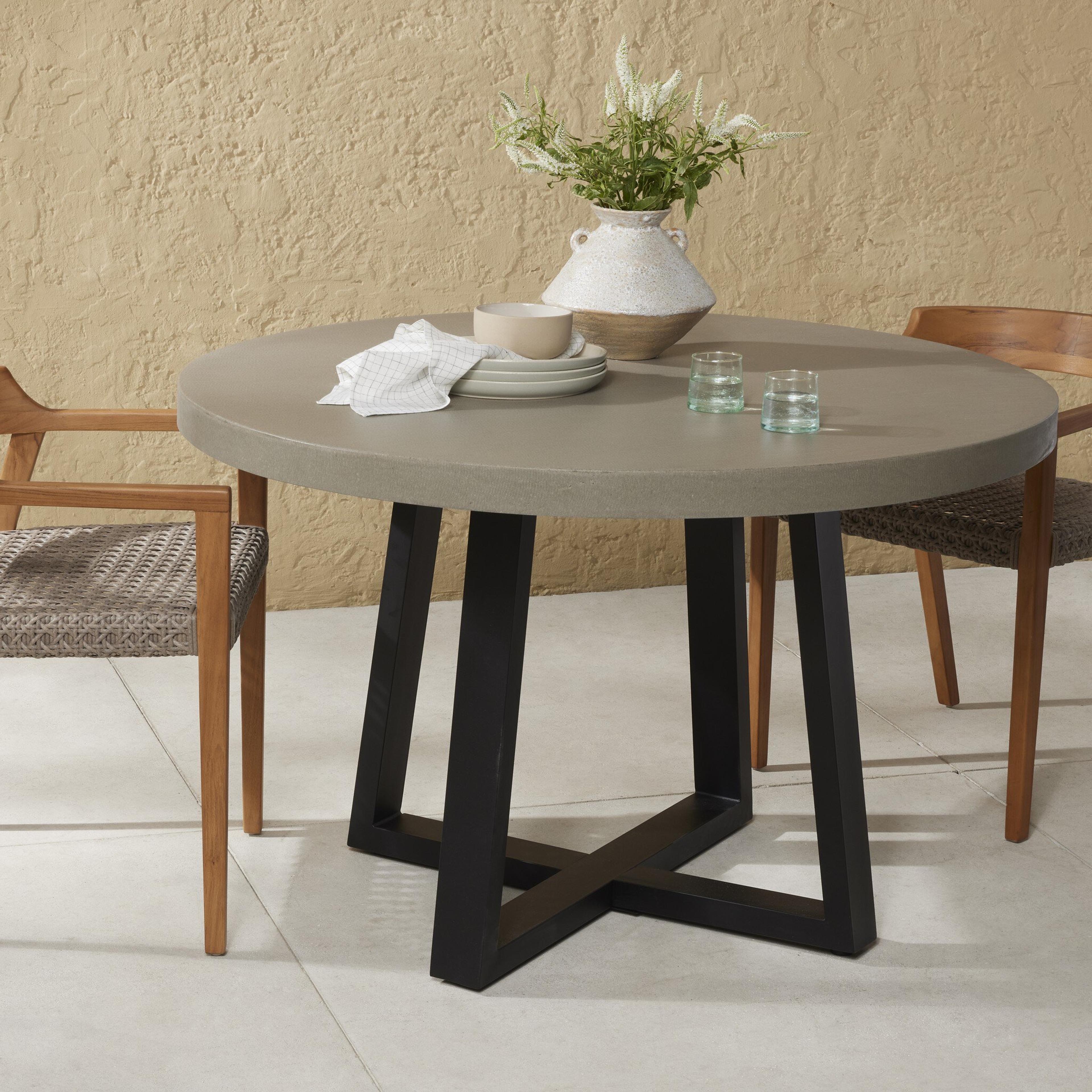 Constantine Cyrus Round Stone Dining Table