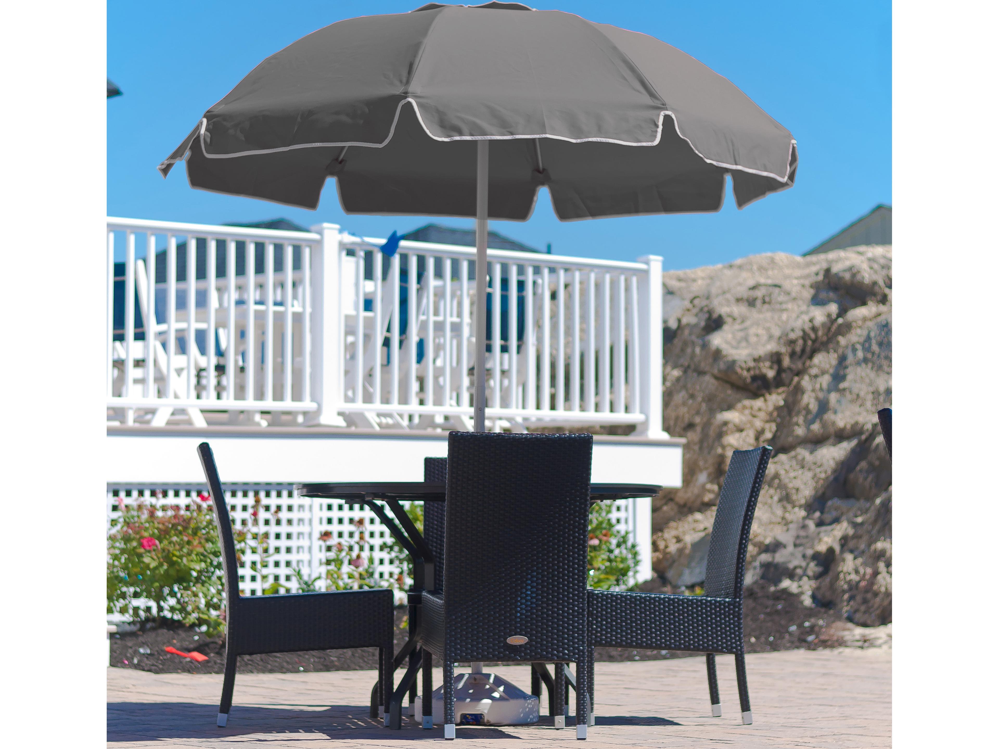 Frankford Quick Ship Catalina Fiberglass 7.5 Foot Octagon Manual Lift Outdoor Patio Umbrella