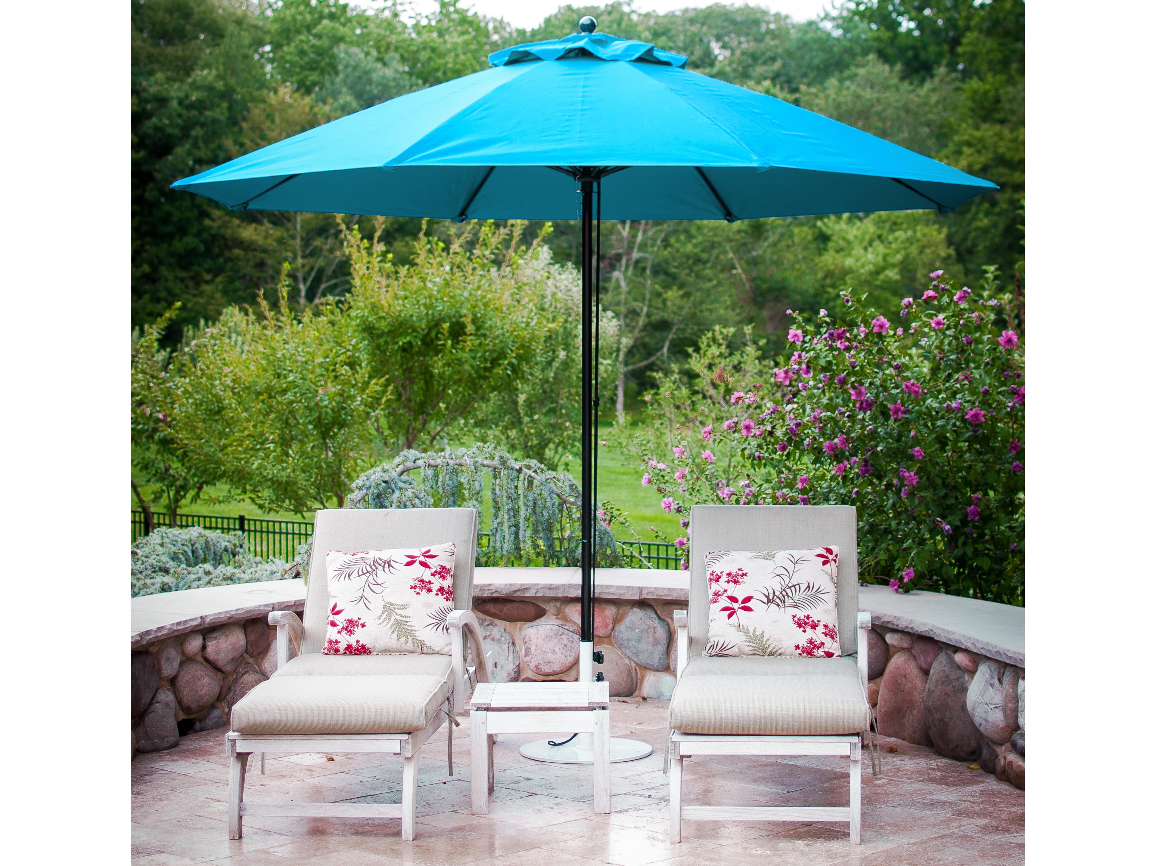 Frankford Quick Ship Monterey Market Fiberglass 11 Foot Octagon Pulley Lift Outdoor Umbrella