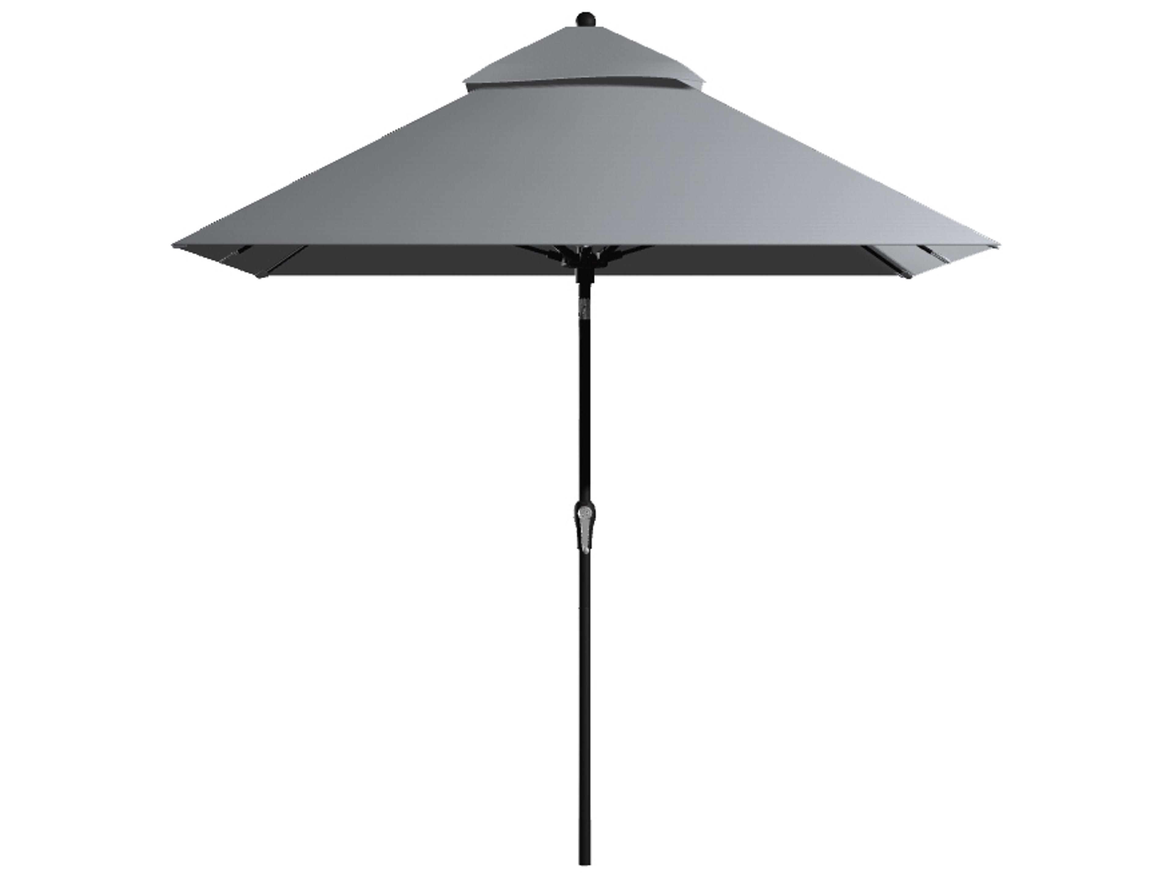 Frankford Outdoor Umbrellas Monterey Custom Fiberglass Market 8 x 10 Foot Rectangular Crank Auto Tilt Outdoor Umbrella