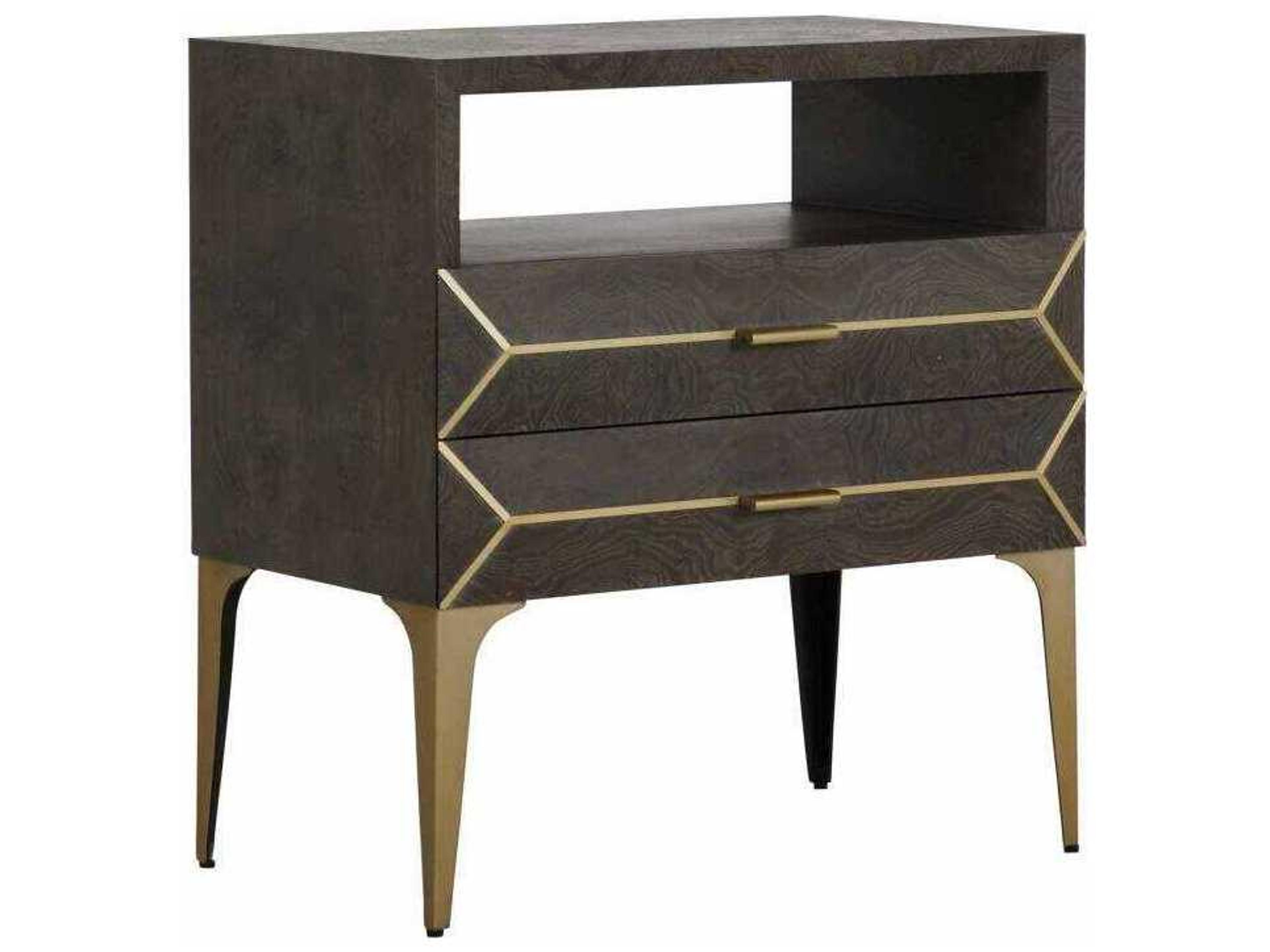 Gabby Westville 2-Drawers Ash Wood Nightstand