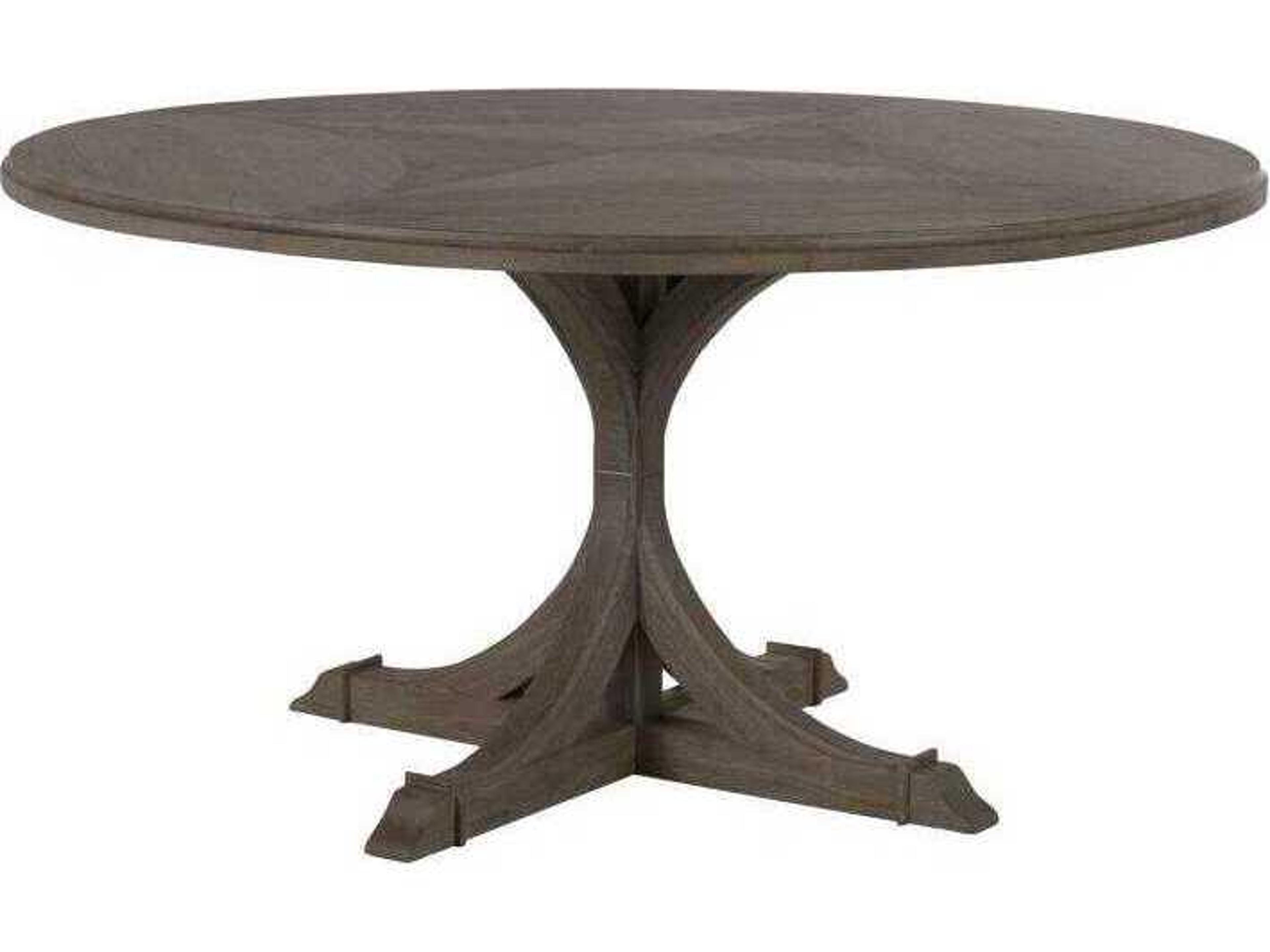 Gabby Adams Round Gray Vintage Wood Dining Table