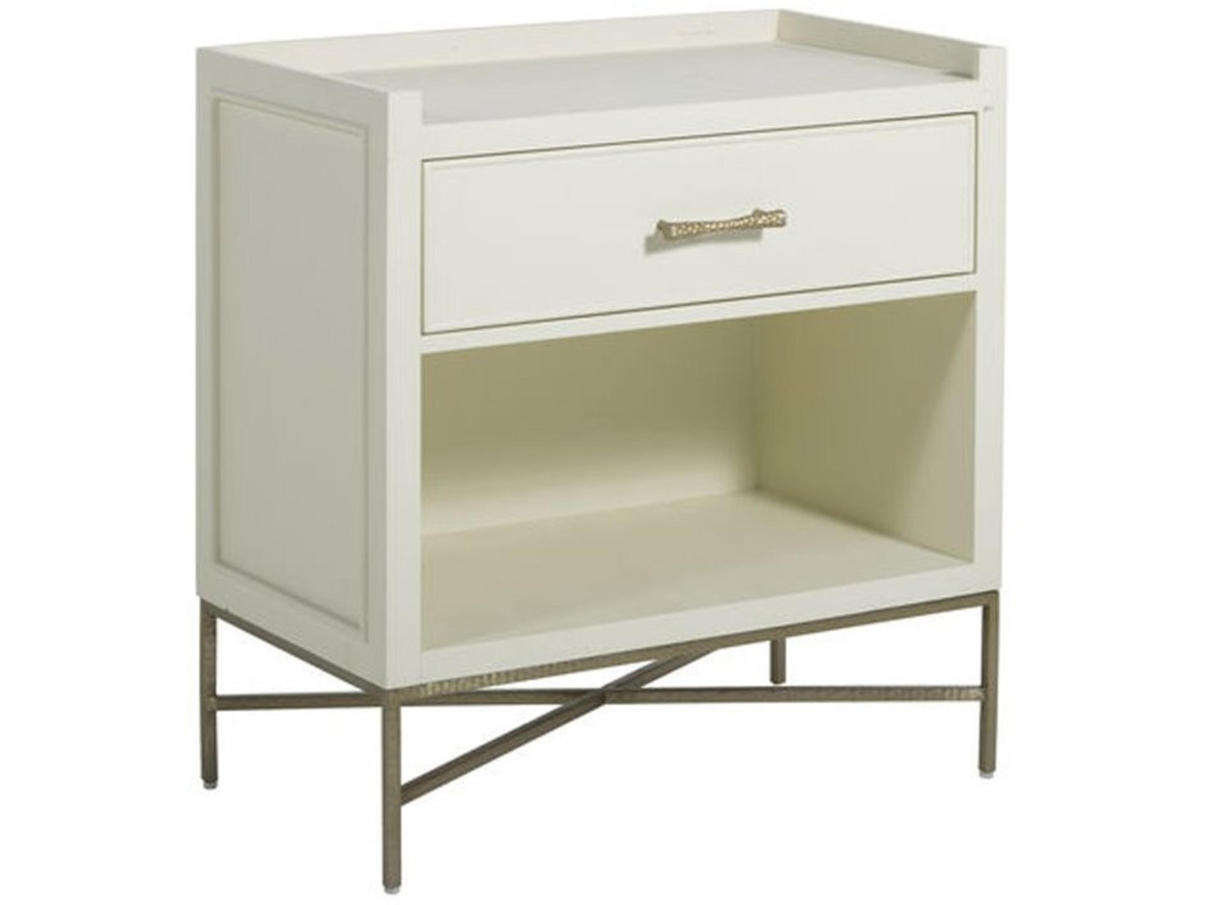 Gabby Jessie 1-Drawer Beige Nightstand