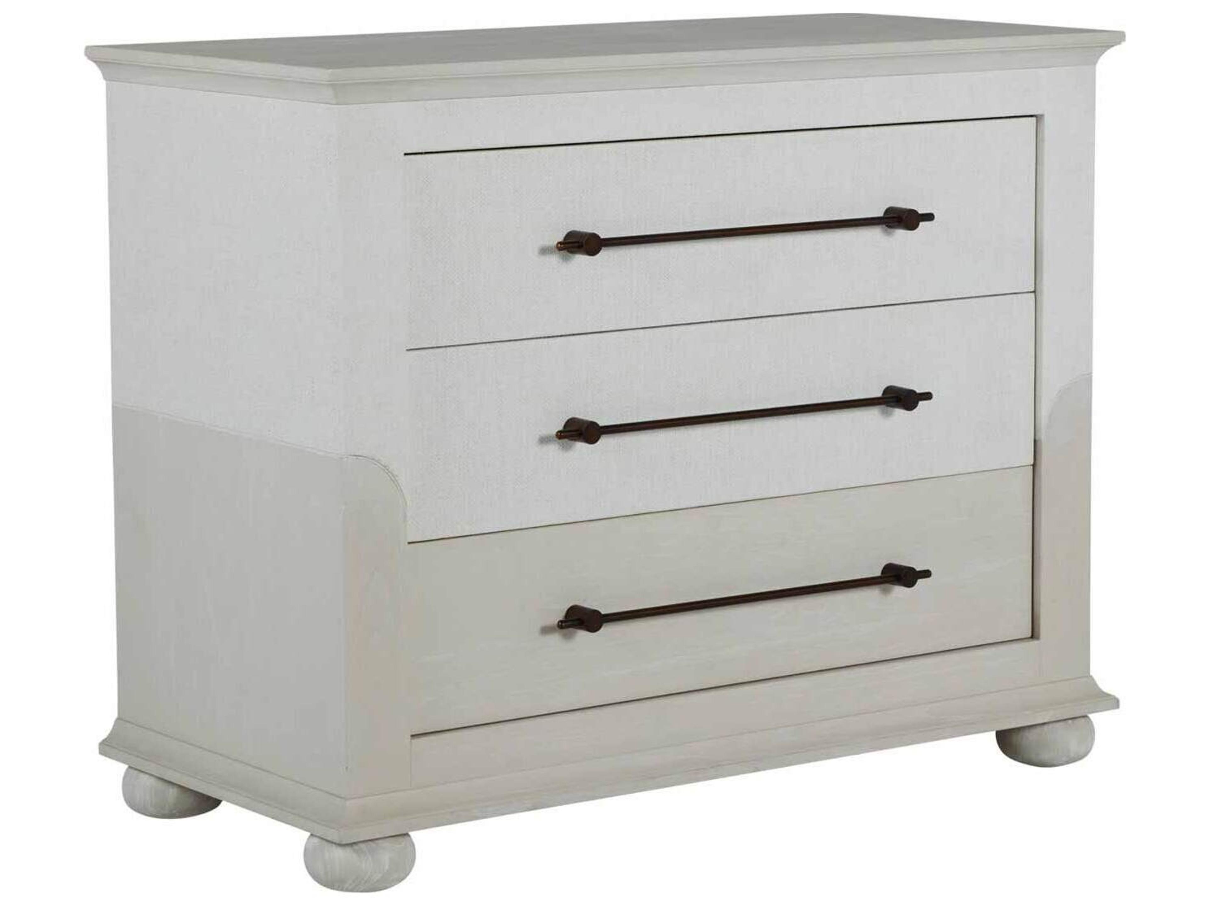 Gabby Crestine 3-Drawers Antique Bronze White Mindi Wood Accent Chest